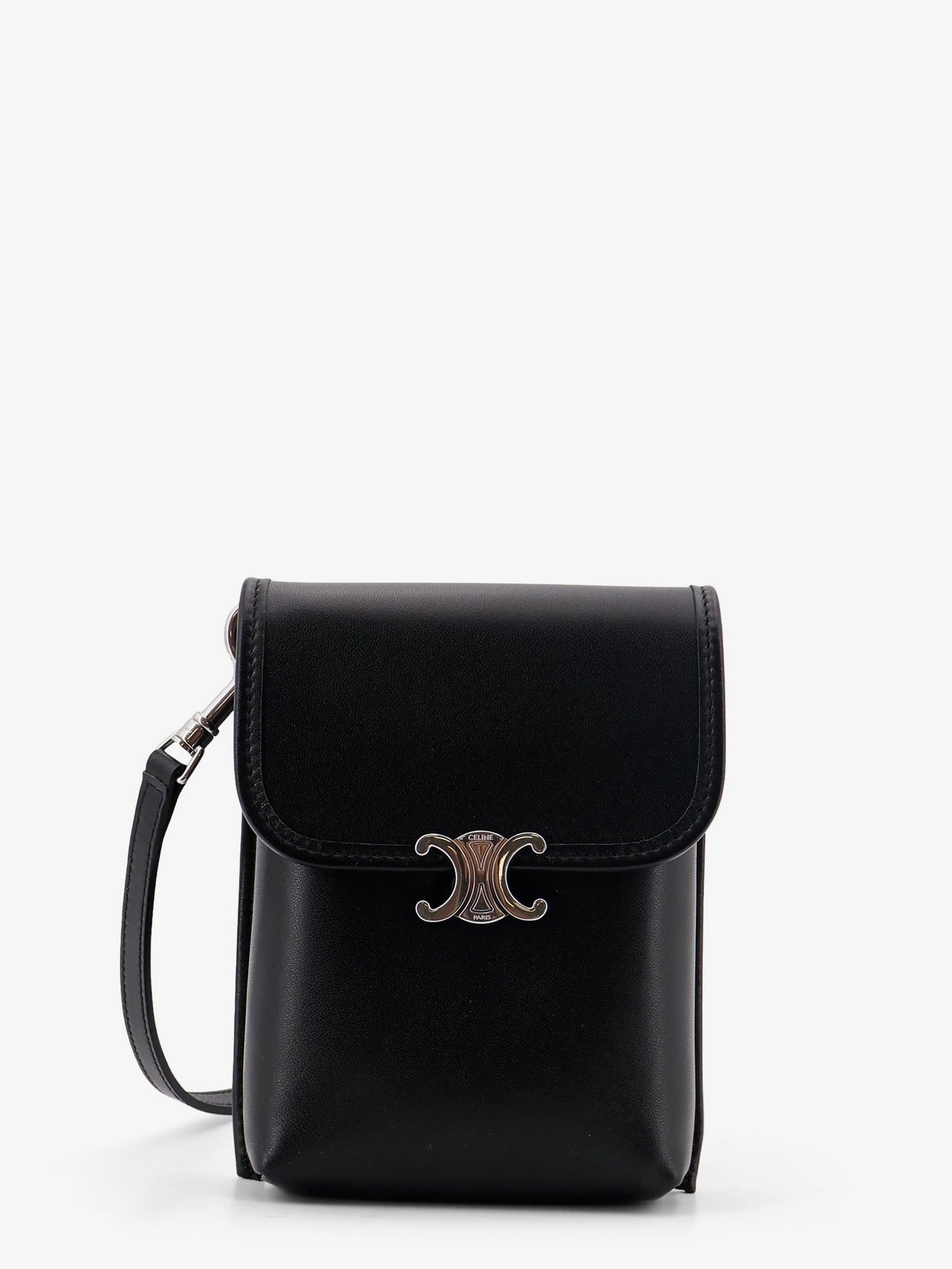 Celine Soft Triomphe Leather Shoulder Bag
