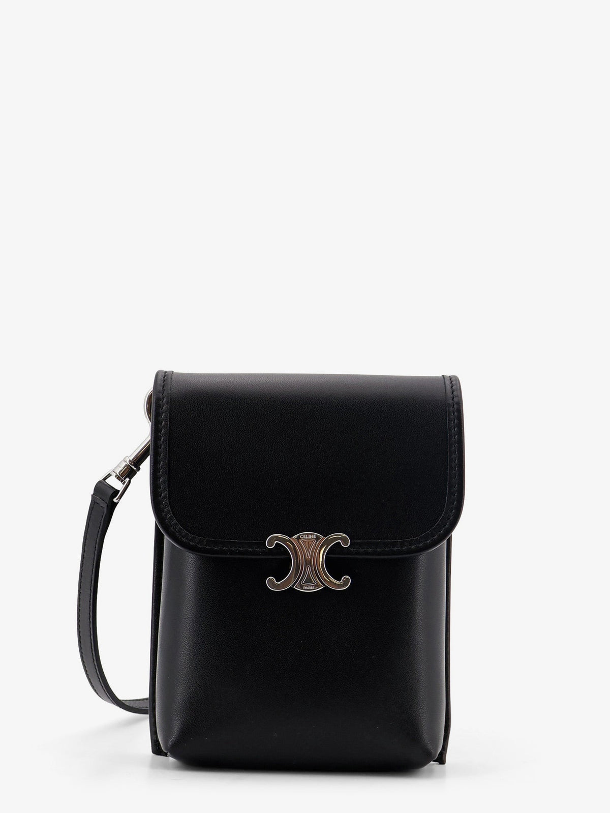 Celine Soft Triomphe Leather Shoulder Bag