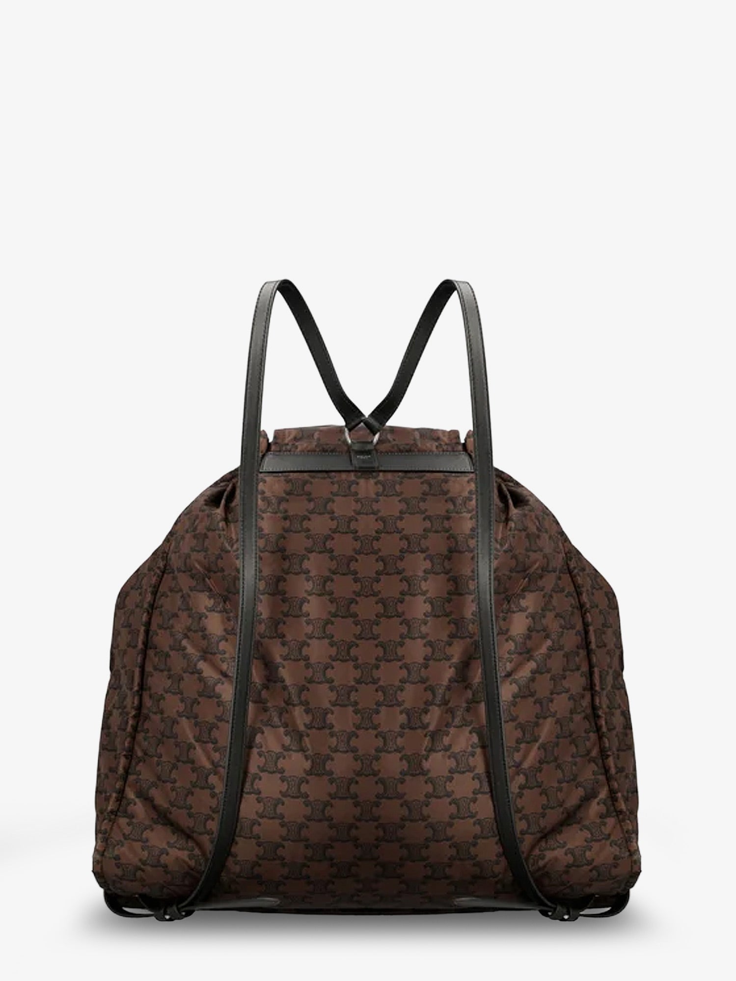 Celine Nylon And Leather Backpack With Triomphe Print