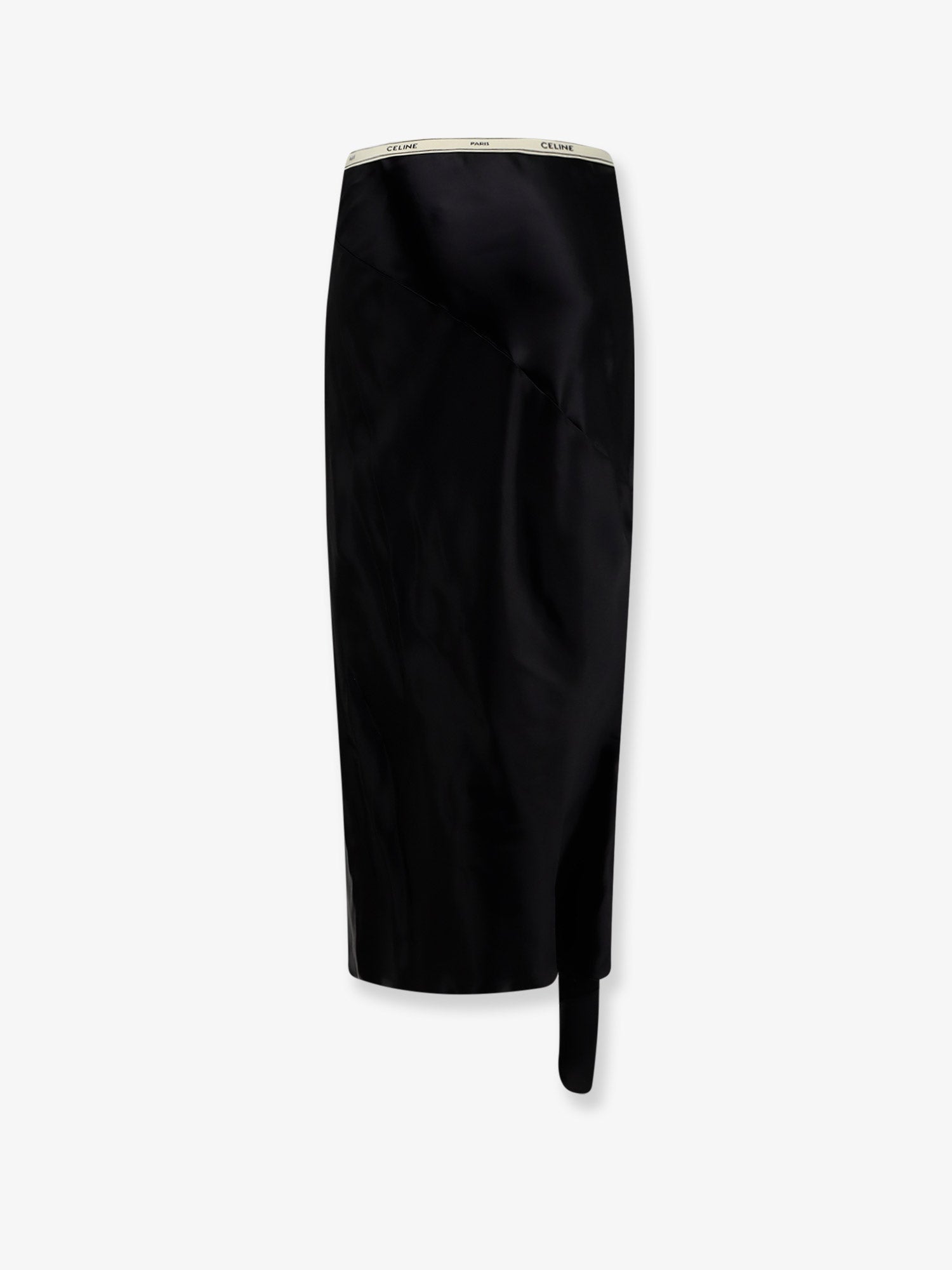 Celine Viscose Satin Midi Skirt