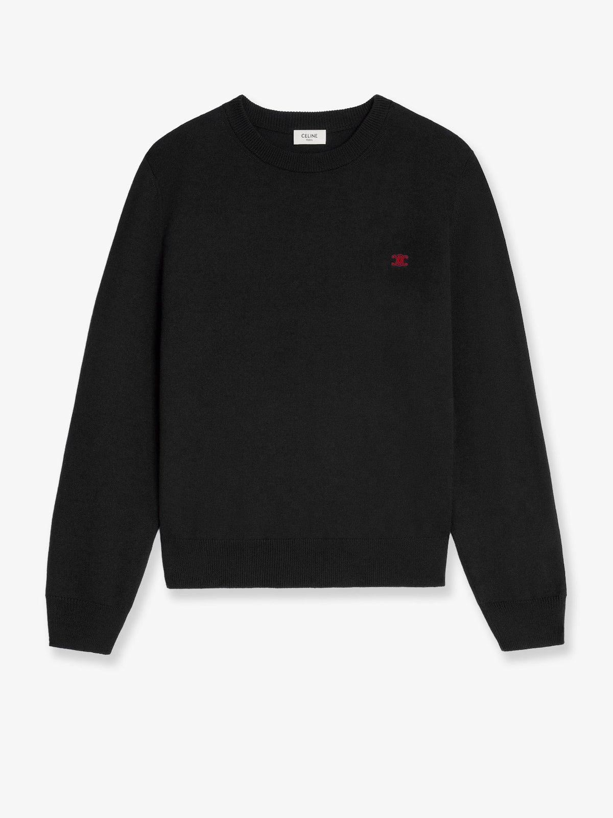 Celine Wool Sweater With Logo Embroidery