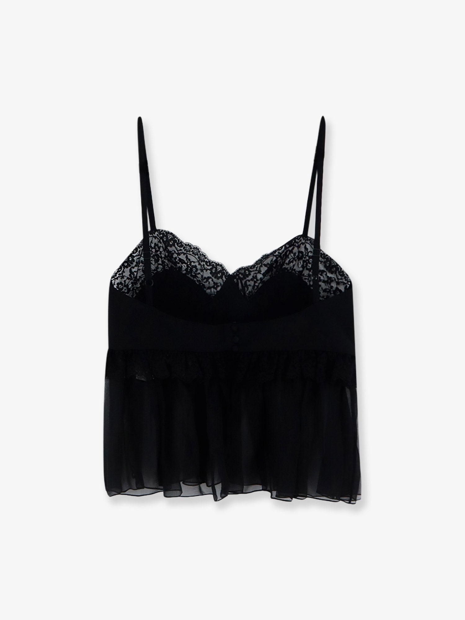 Chloé Silk Top With Lace Profiles