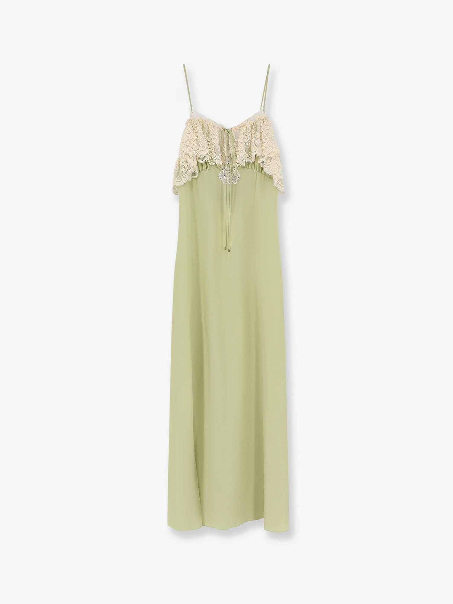 Chloé Silk Dress With Lace Inserts