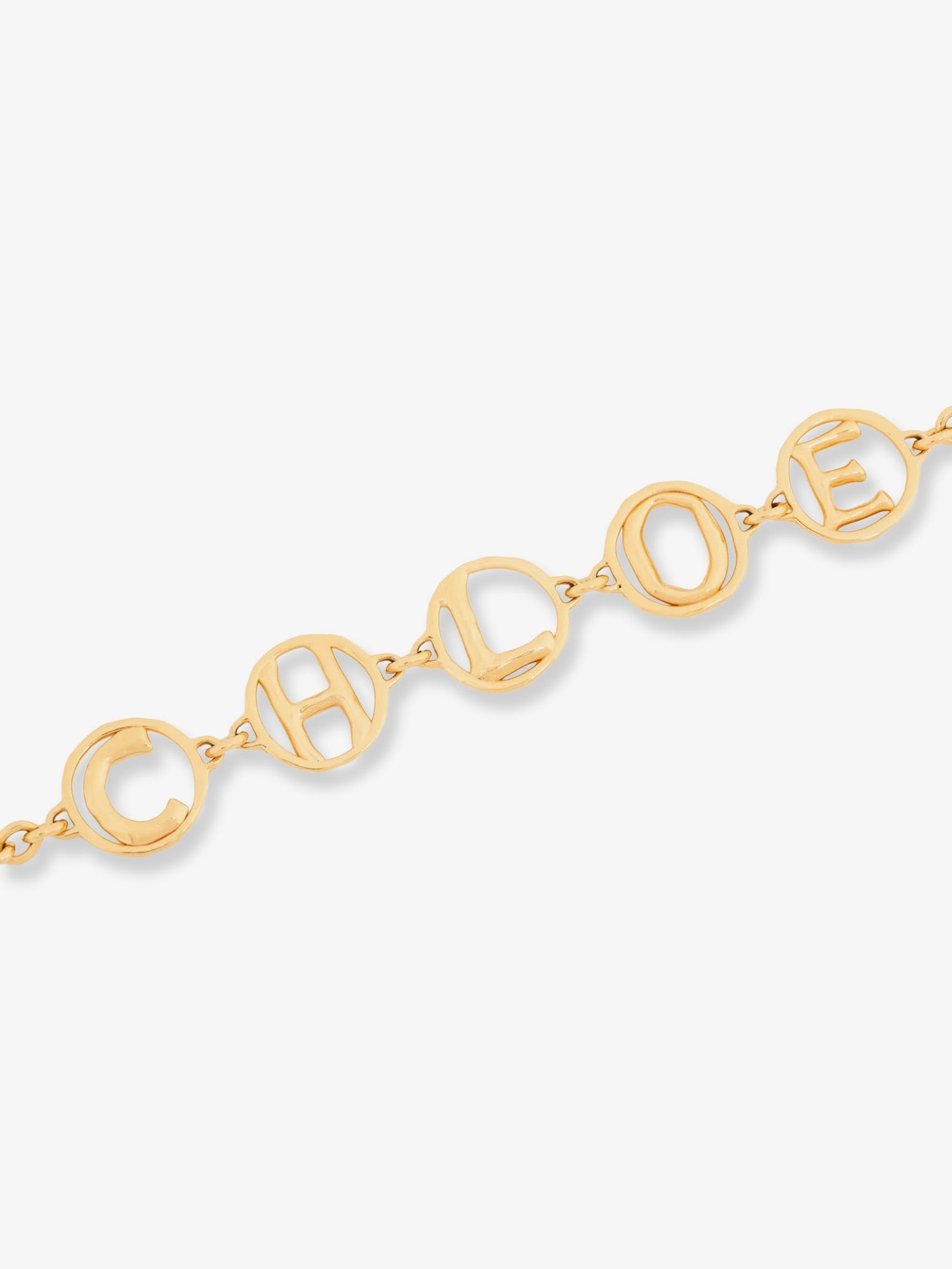 Chloé Brass Script Necklace