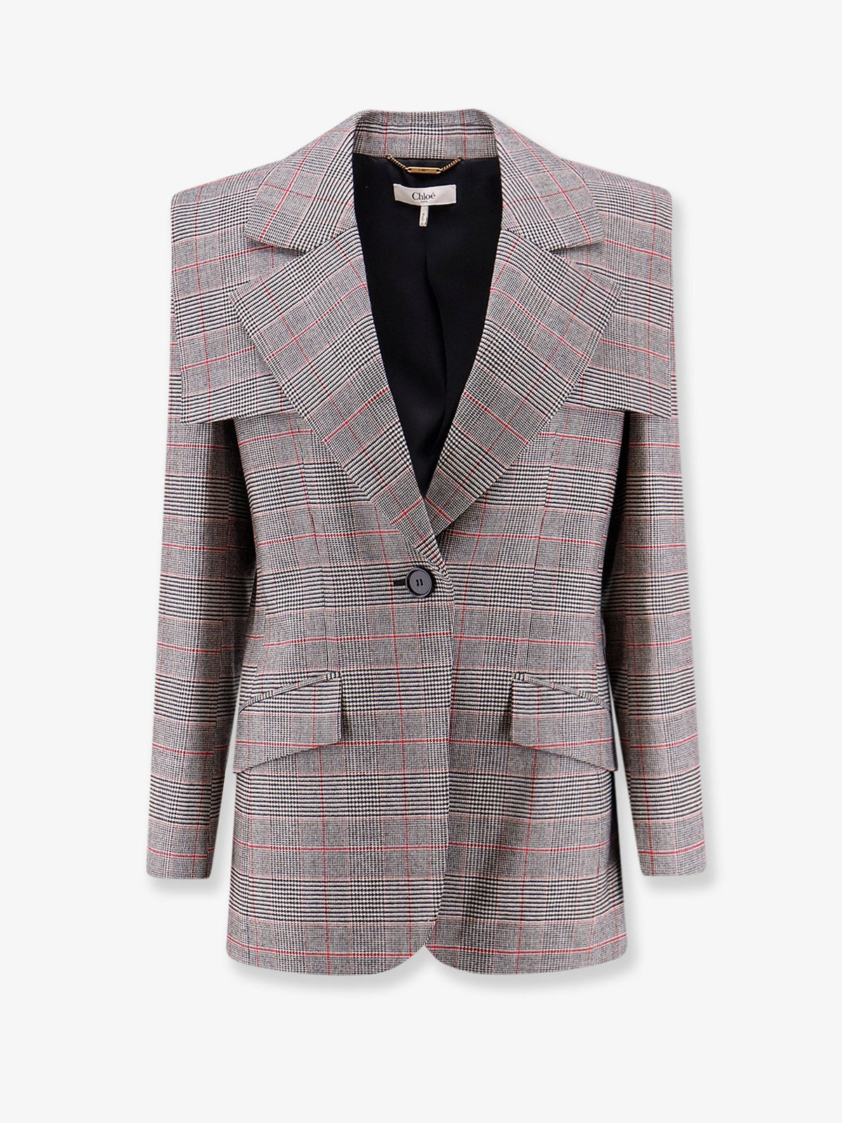 Chloé Prince Of Wales Wool Blazer