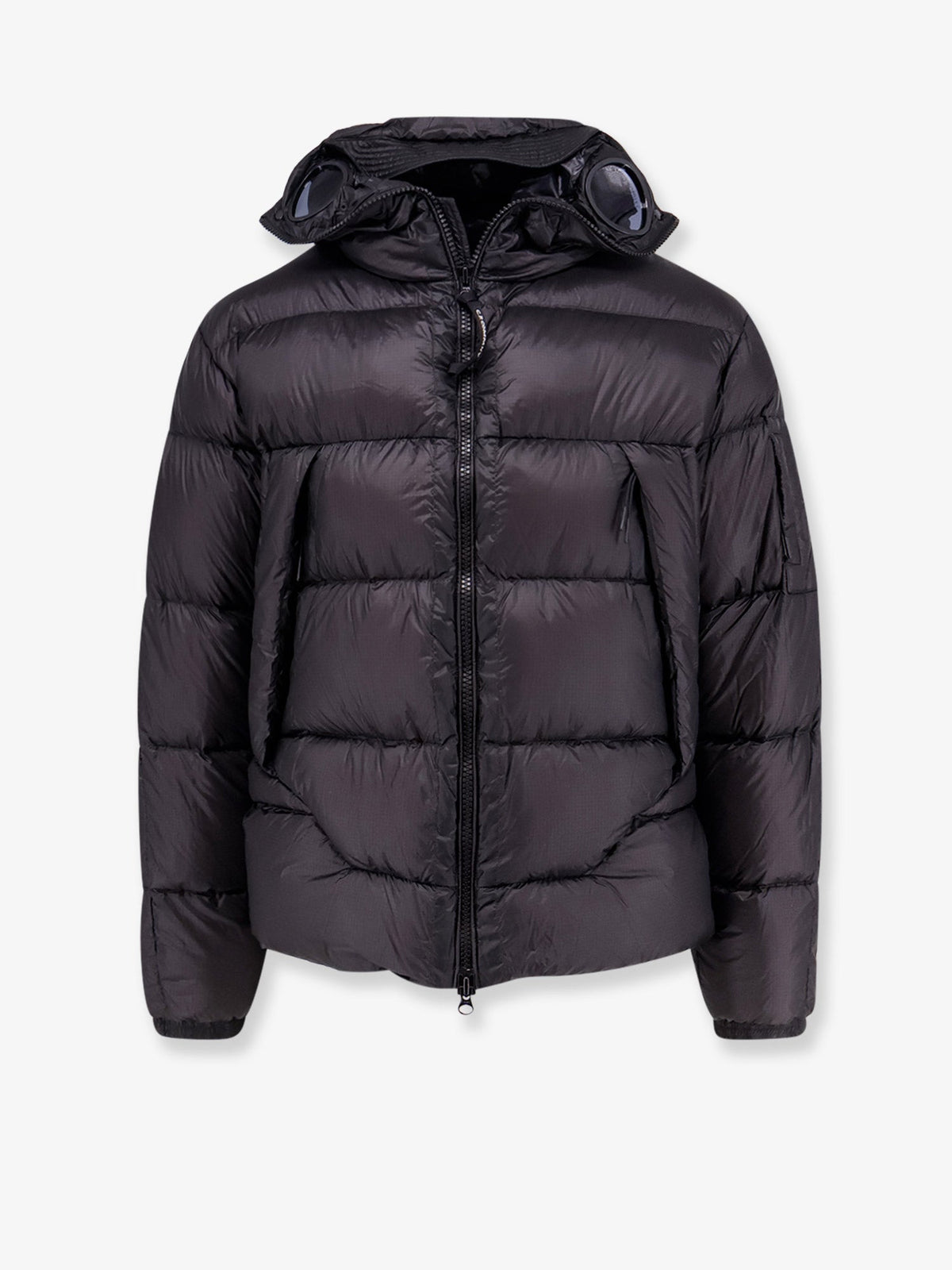 C.P. Company D.d. Shell Explorer Lens Down Jacket In 7-denier Matte Micro-ripstop Nylon
