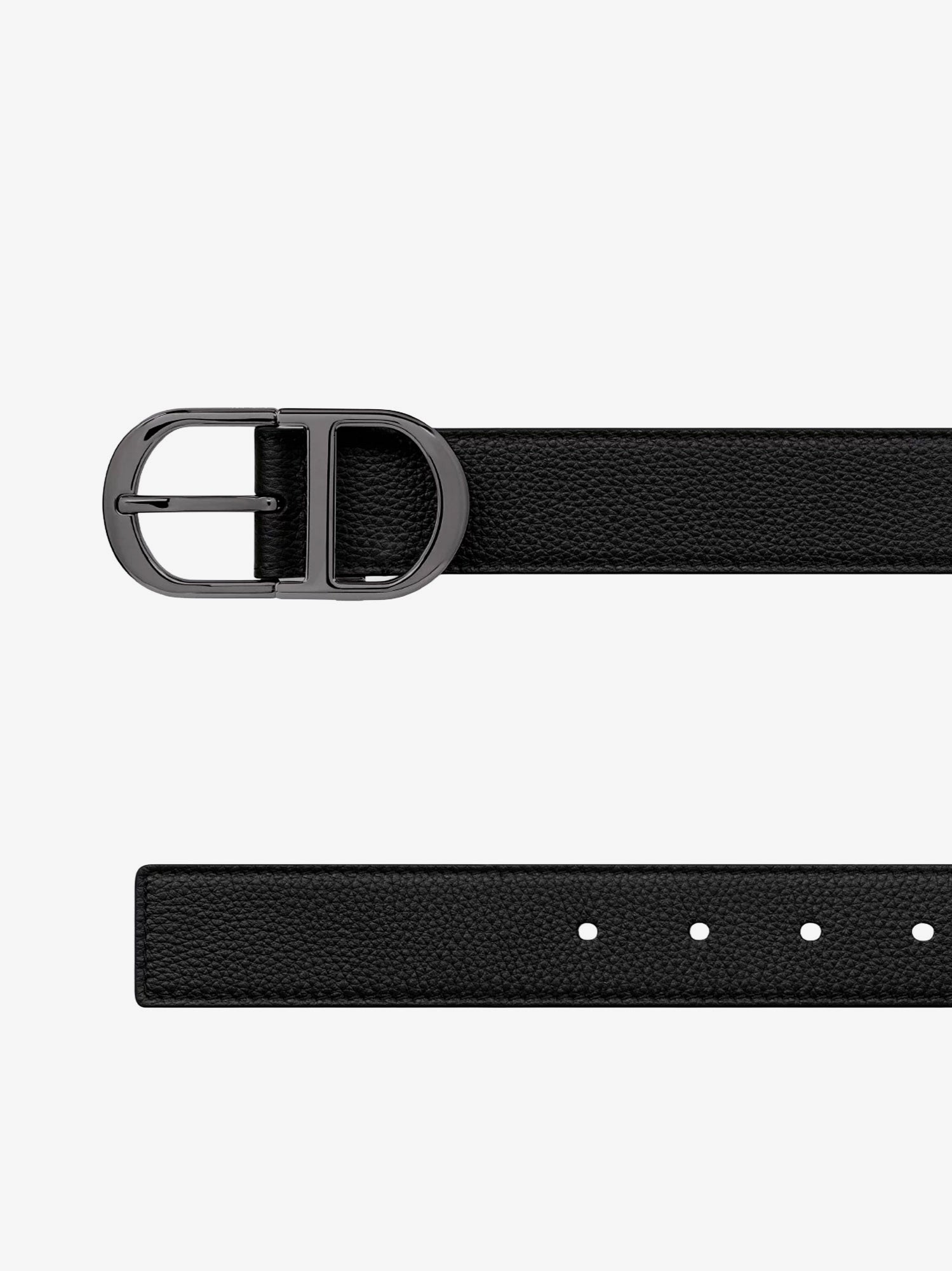 Dior Leather Belt With Metal Cd Logo