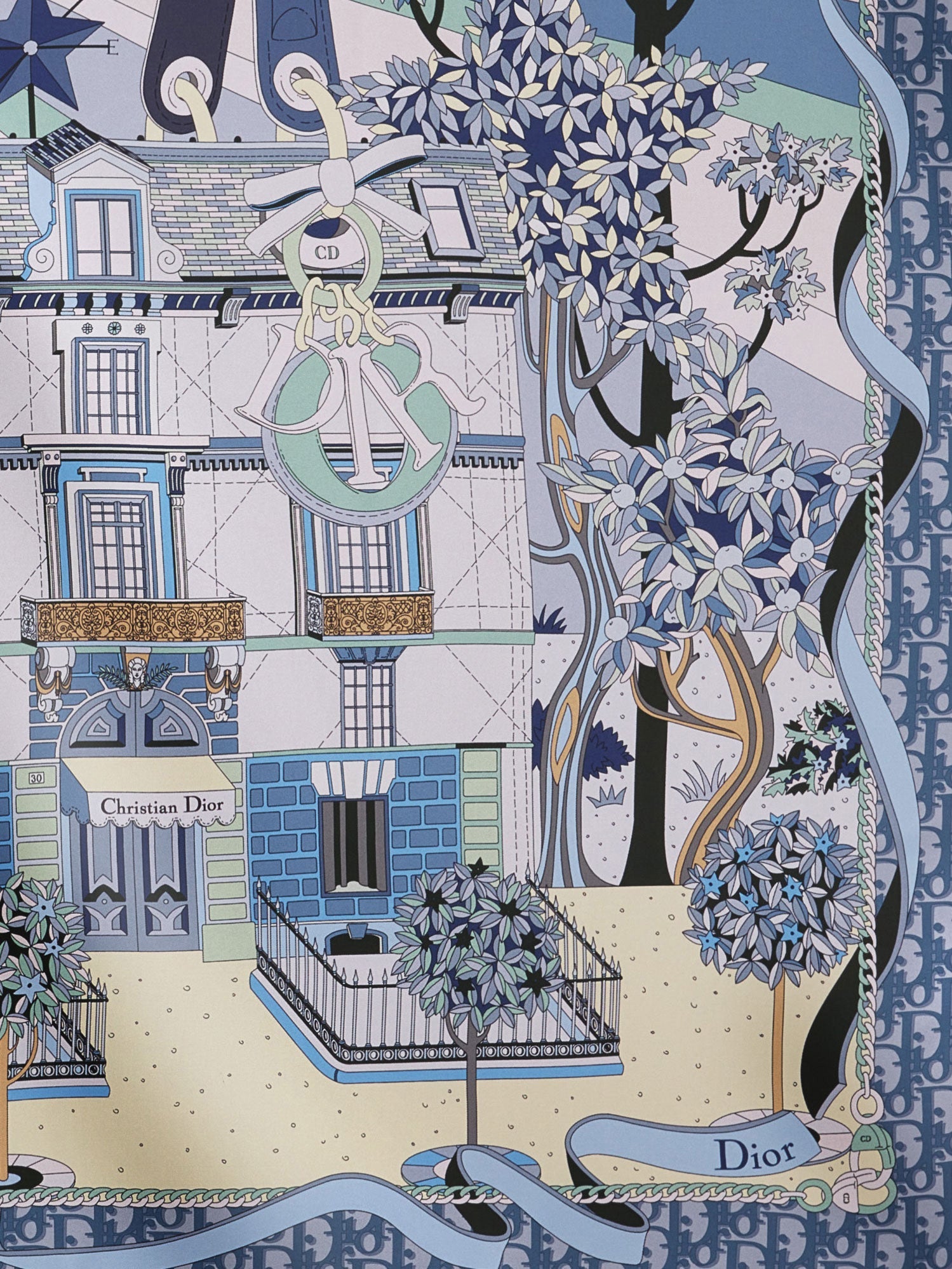 Dior Dior Avenue 90 Silk Foulard
