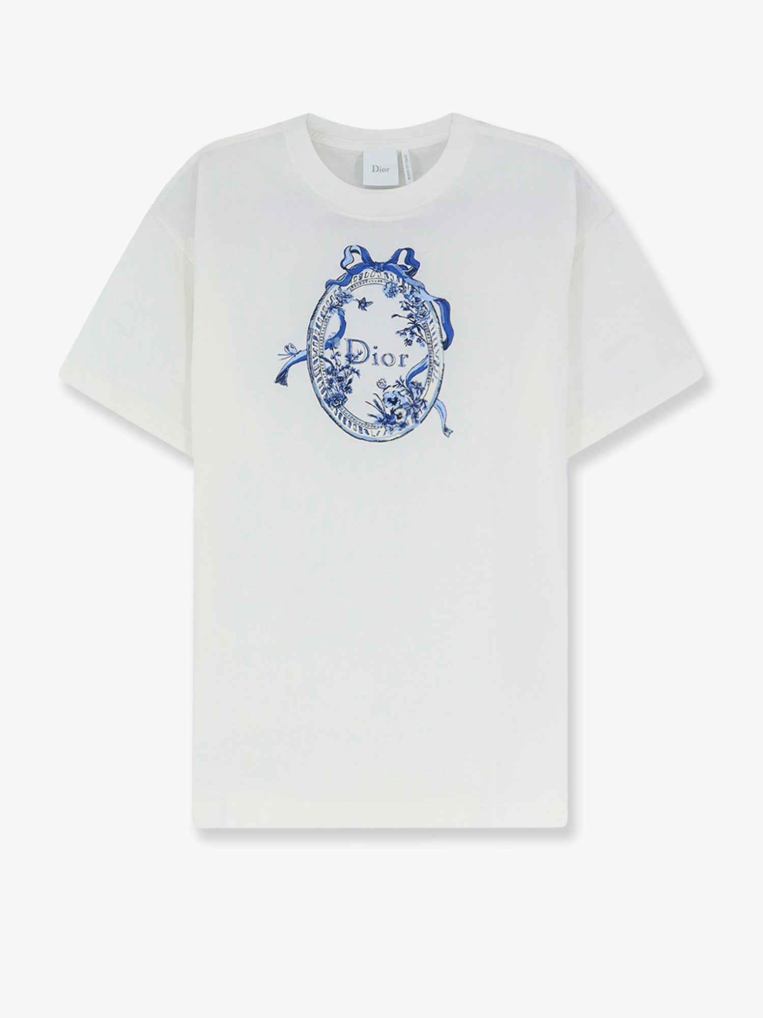 Dior Dioriviera Cotton T-shirt With Toile De Jouy Floral Garden Print