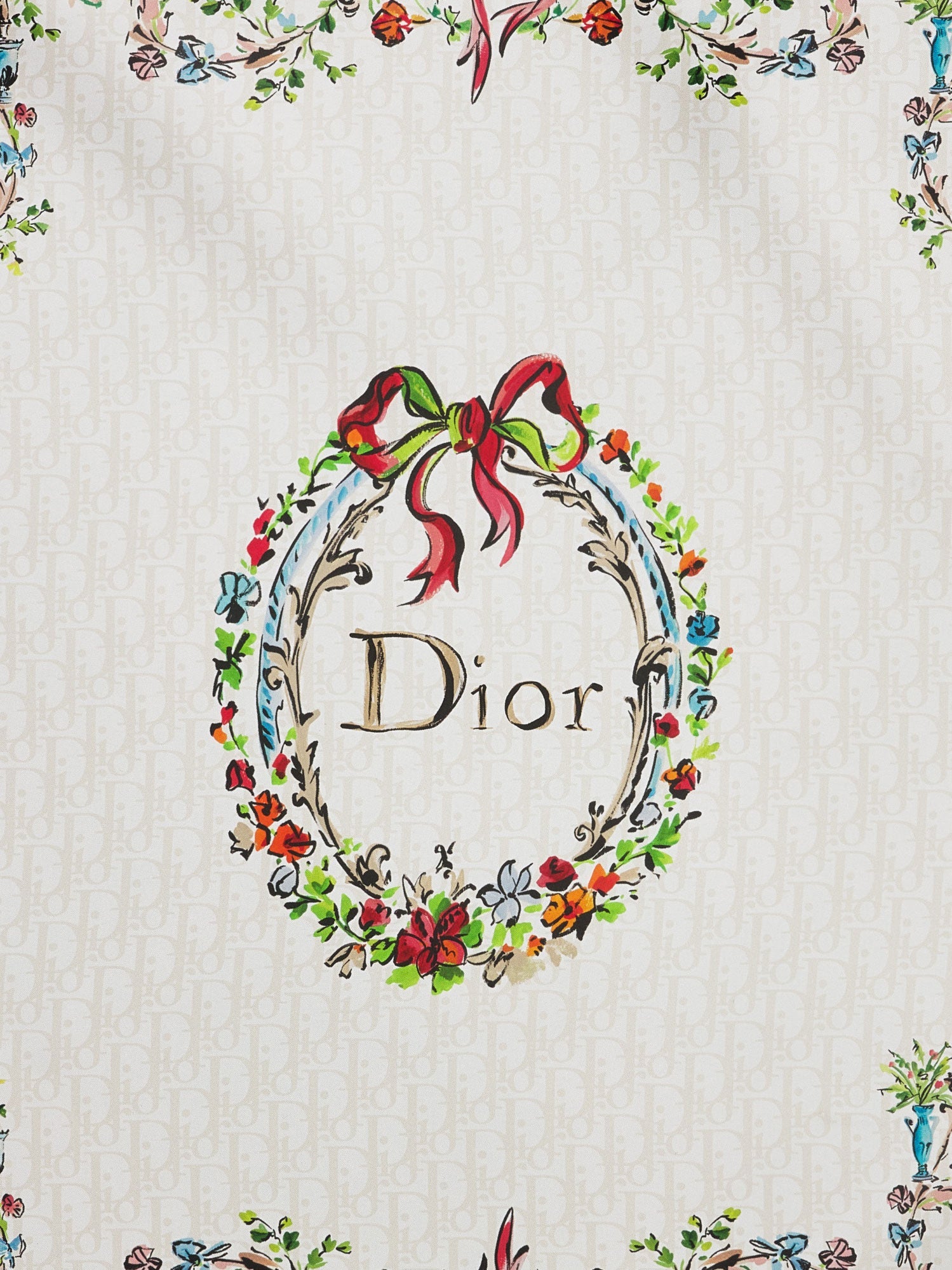 Dior Dior Arabesque Dioriviera 90 Silk Foulard