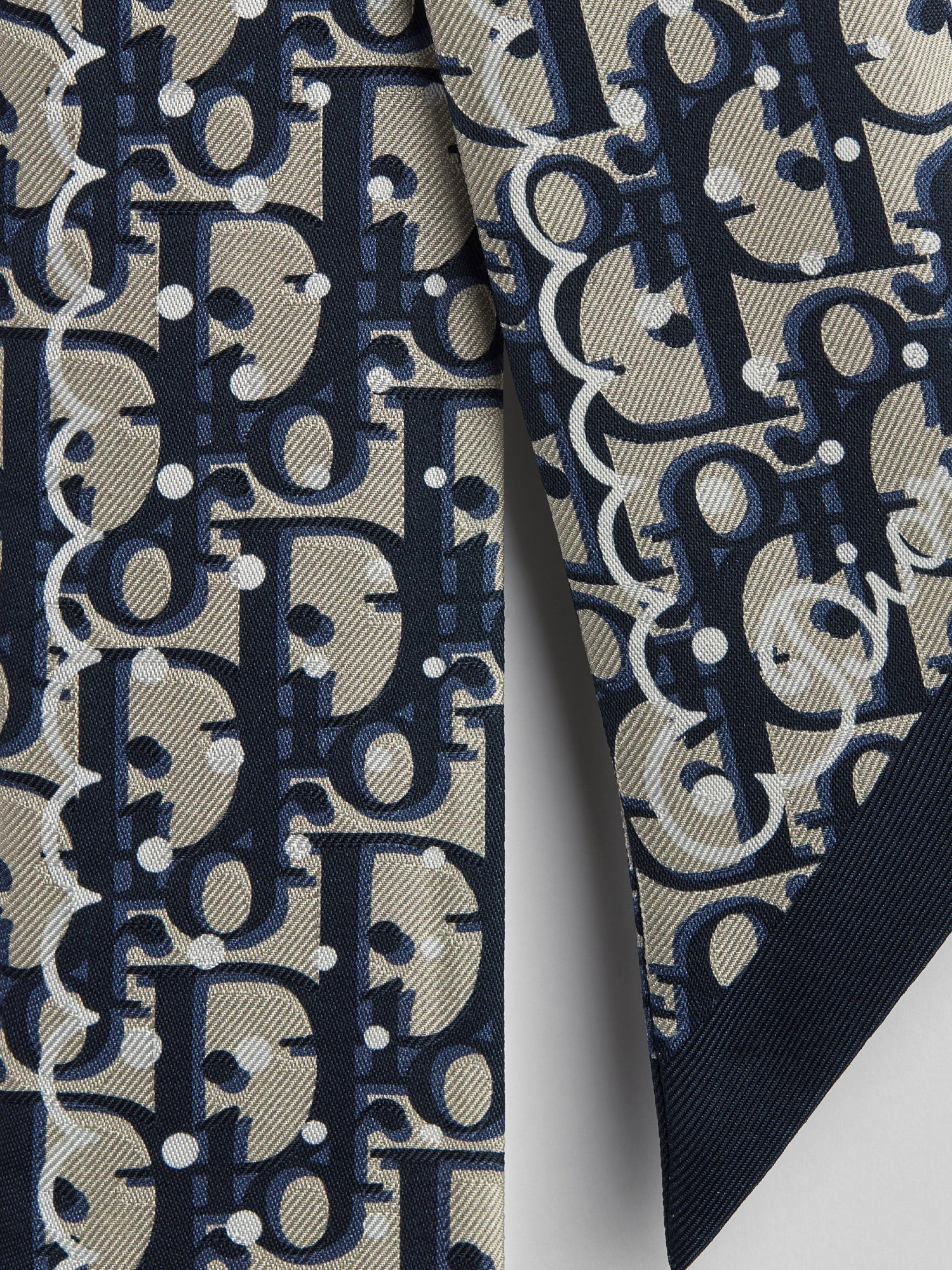 Dior Silk Scarf With Polkadior Oblique Print