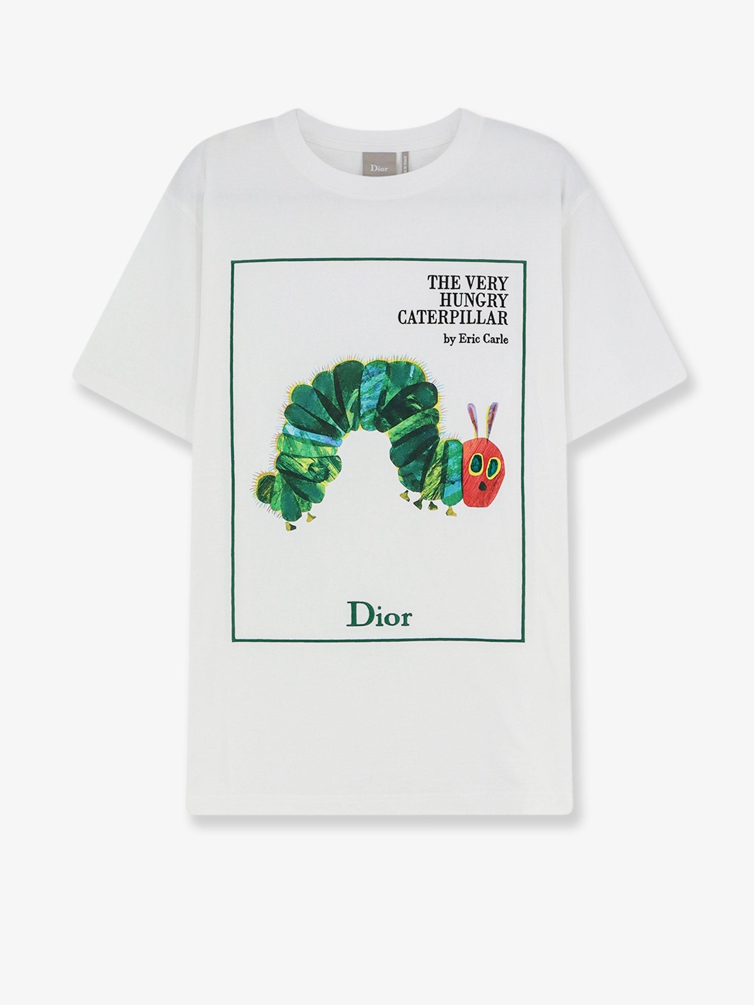 Dior Cotton T-shirt With Book Cover Print And Dior Embroidery