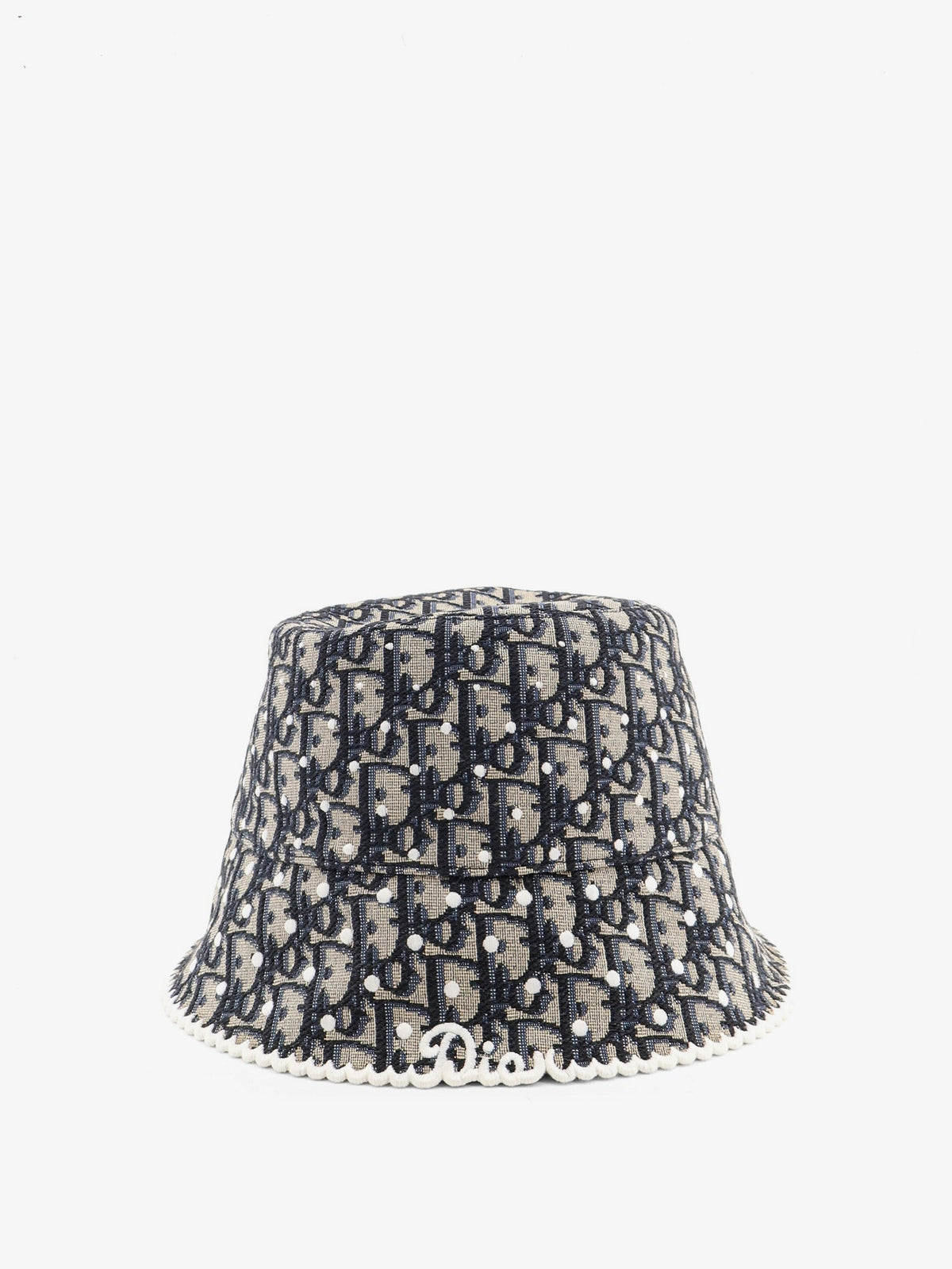 Dior Teddy-d Polkadior Oblique Narrow-brimmed Bucket Hat