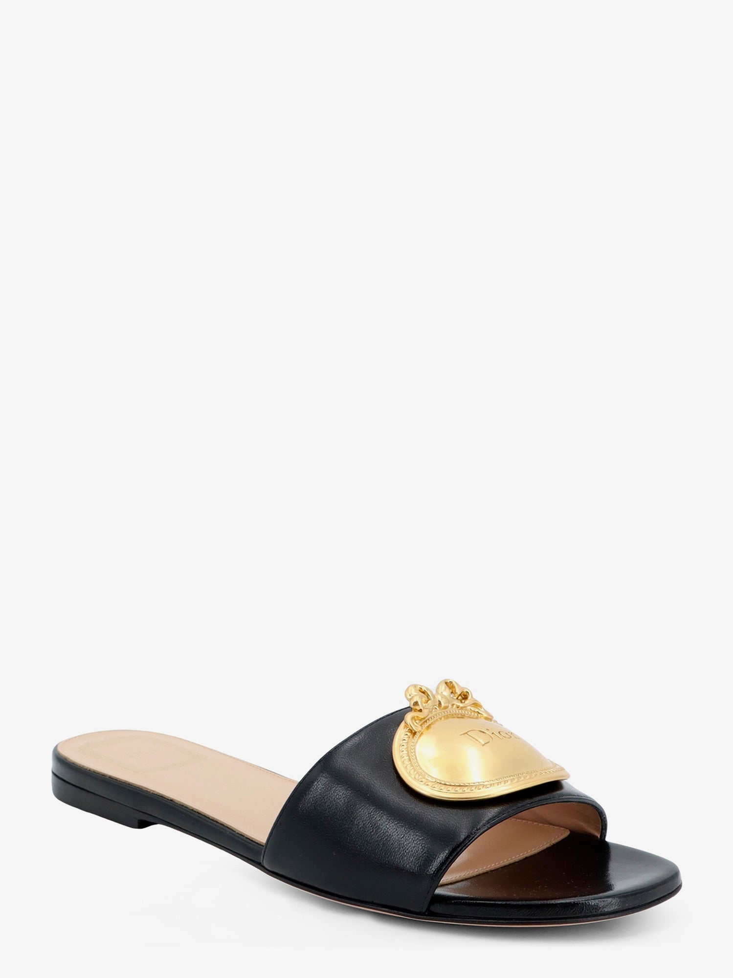 Dior Dior Medaillon Leather Sandals