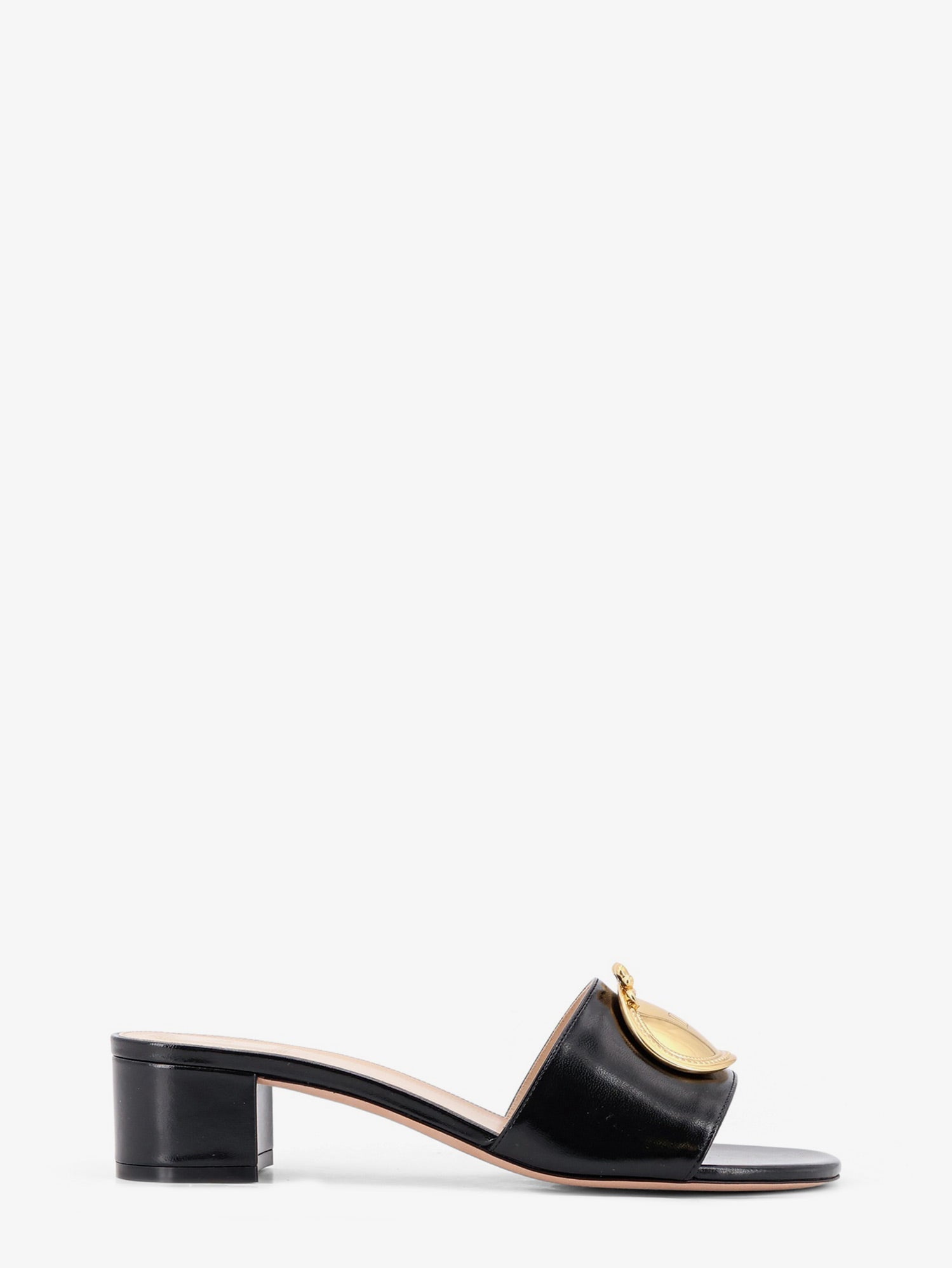Dior Leather Sandals With Dior Médaillon Logo