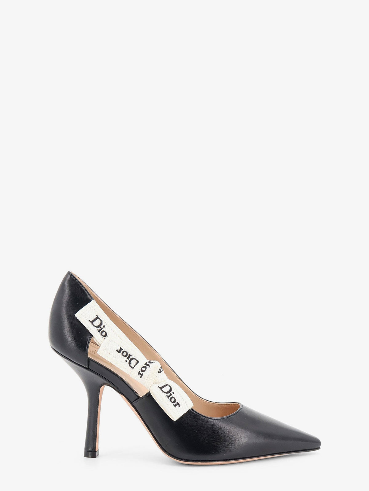 Dior J'adior Leather Pumps With Logo Bow Detail