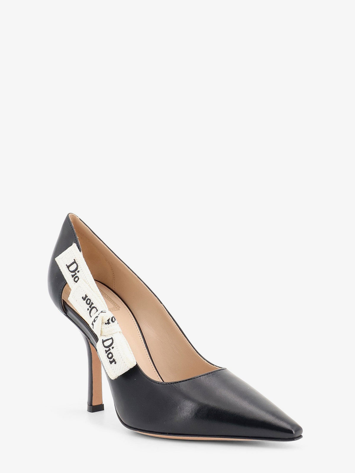 Dior J'adior Leather Pumps With Logo Bow Detail