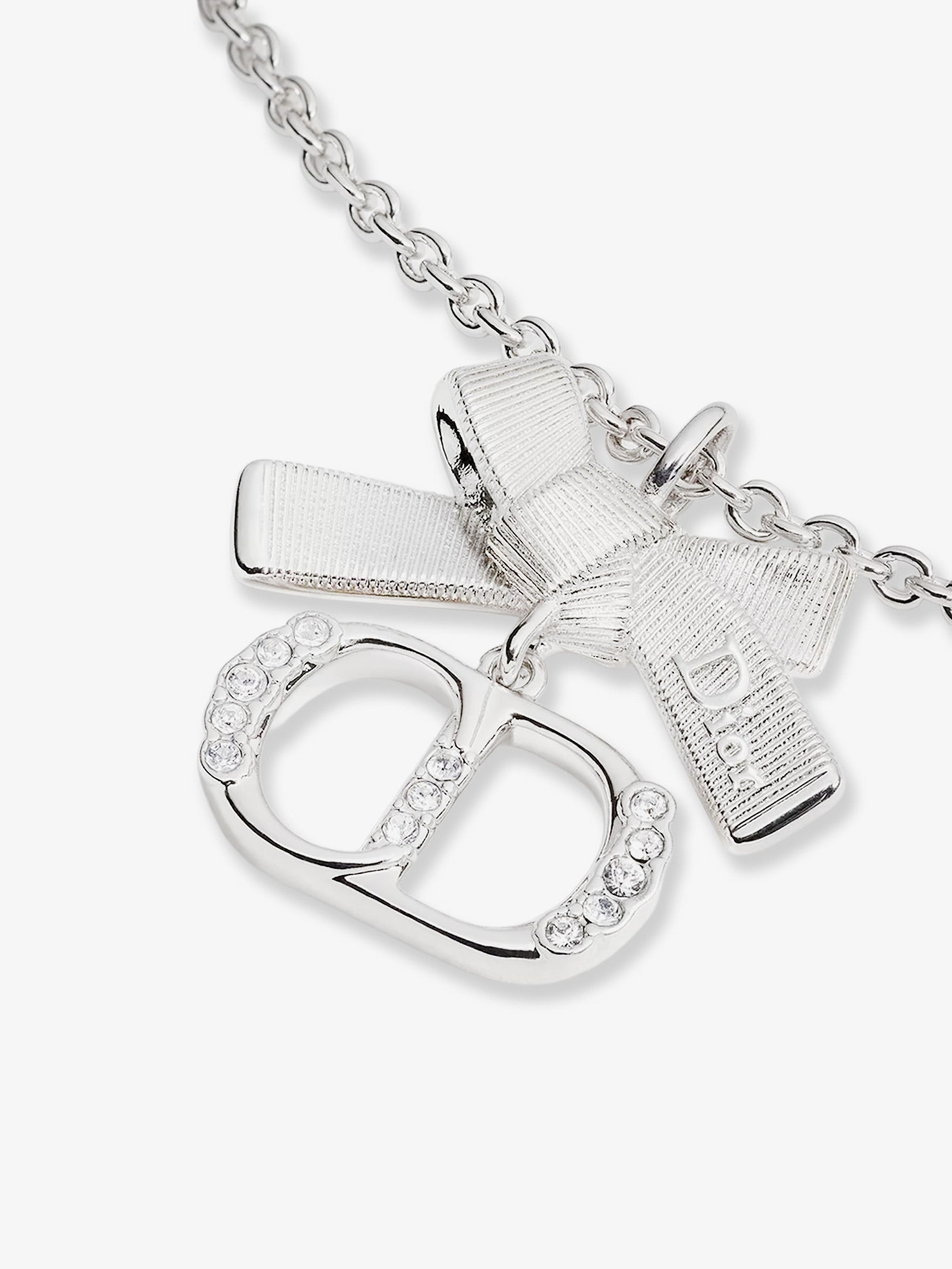 Dior Brass Necklace With Bow Pendant