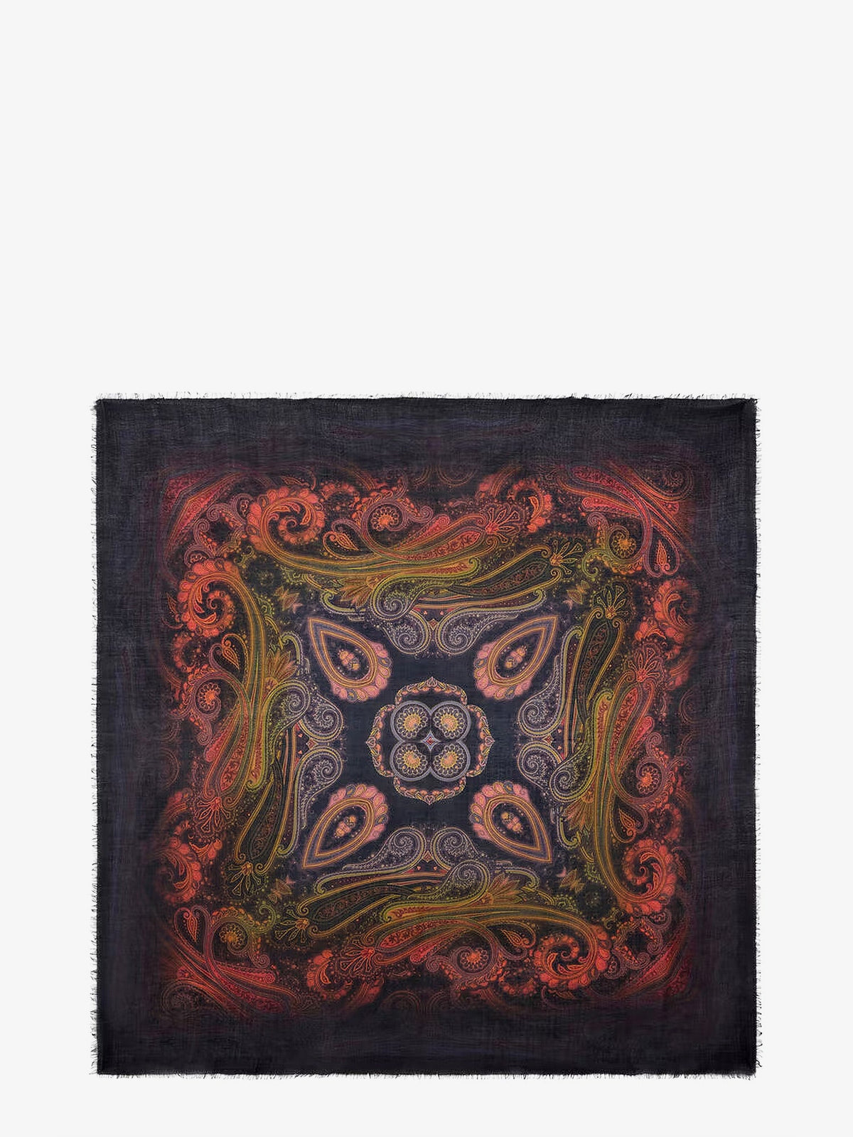 Etro Wool, Cashmere And Silk With Dégradé Motif