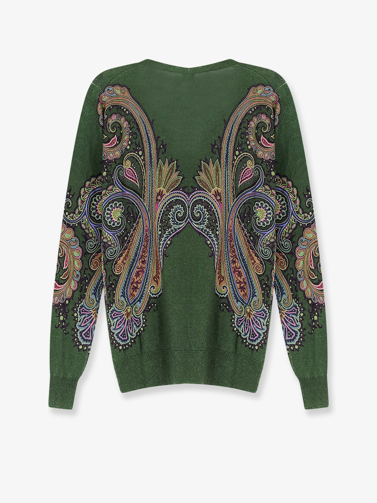 Etro Silk And Cashmere Blend Sweater With Iconic Paisley Print