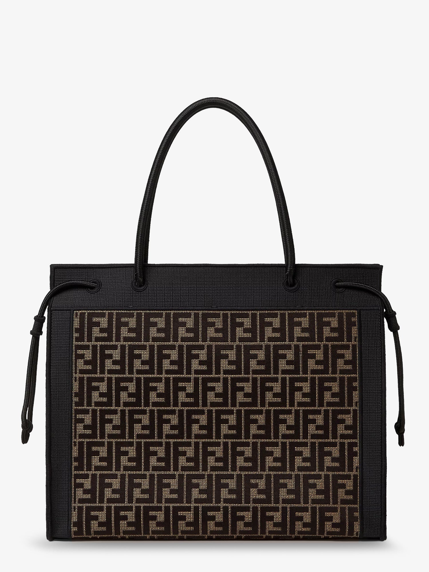 Fendi Magic Shopper Bag In Ff Fabric With Embroidered Logo On The Front