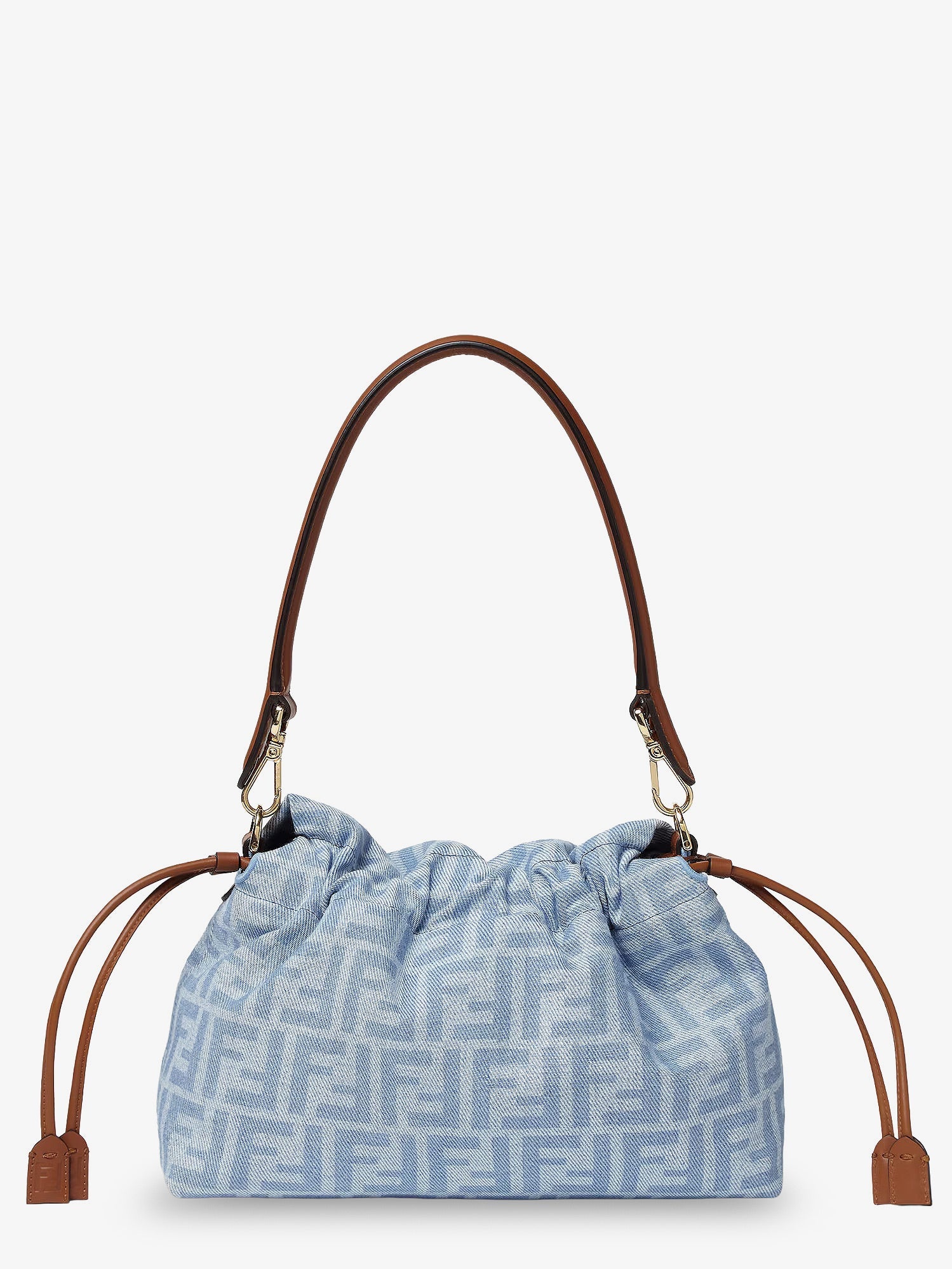 Fendi Mamma Baguette Light Denim Crossbody Bag
