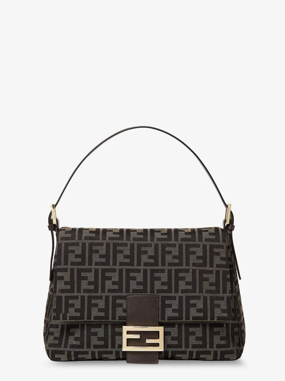 Fendi Flap 26325 Ff Zucca Jacquard Shoulder Bag