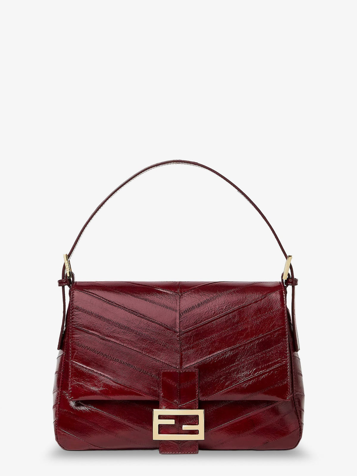 Fendi Flap 26325 Missina Leather Shoulder Bag