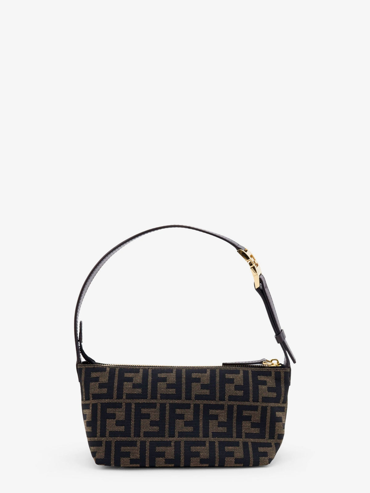 Fendi Vanity Pouch Ff Jacquard Fabric Small Handbag