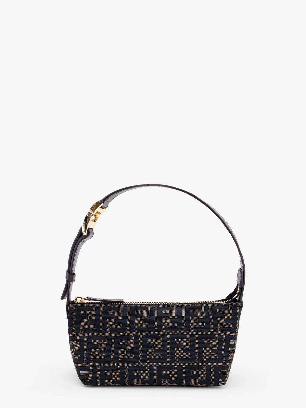 Fendi Vanity Pouch Ff Jacquard Fabric Small Handbag