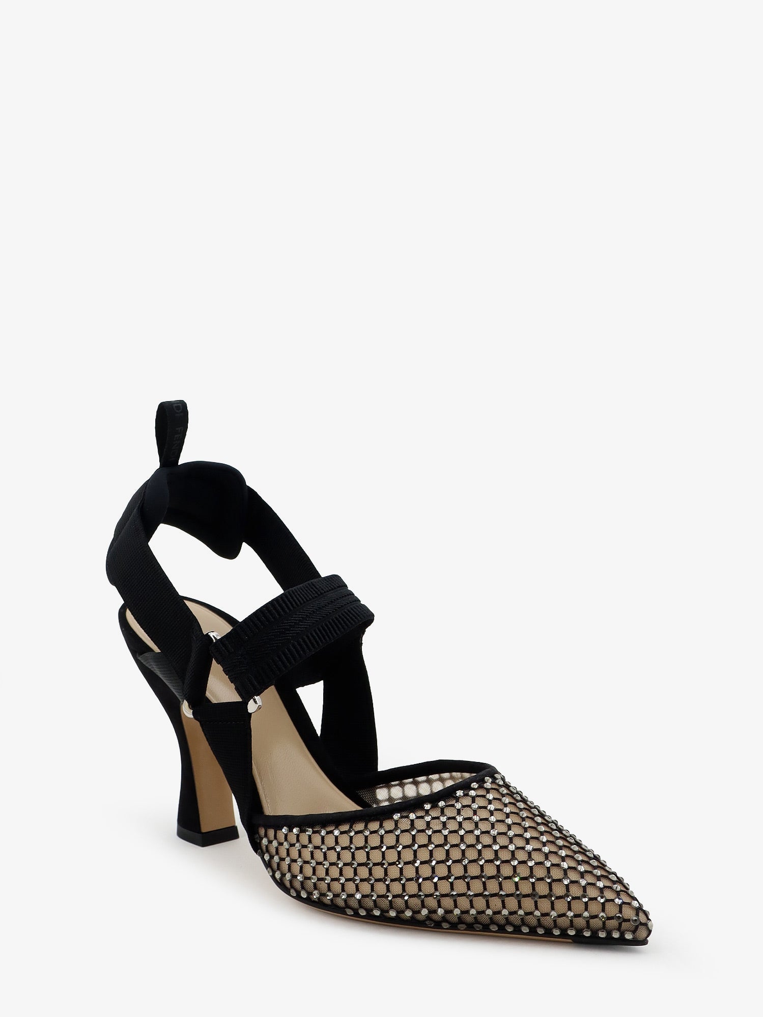 Fendi Décolleté Colibrì In Mesh E Suede