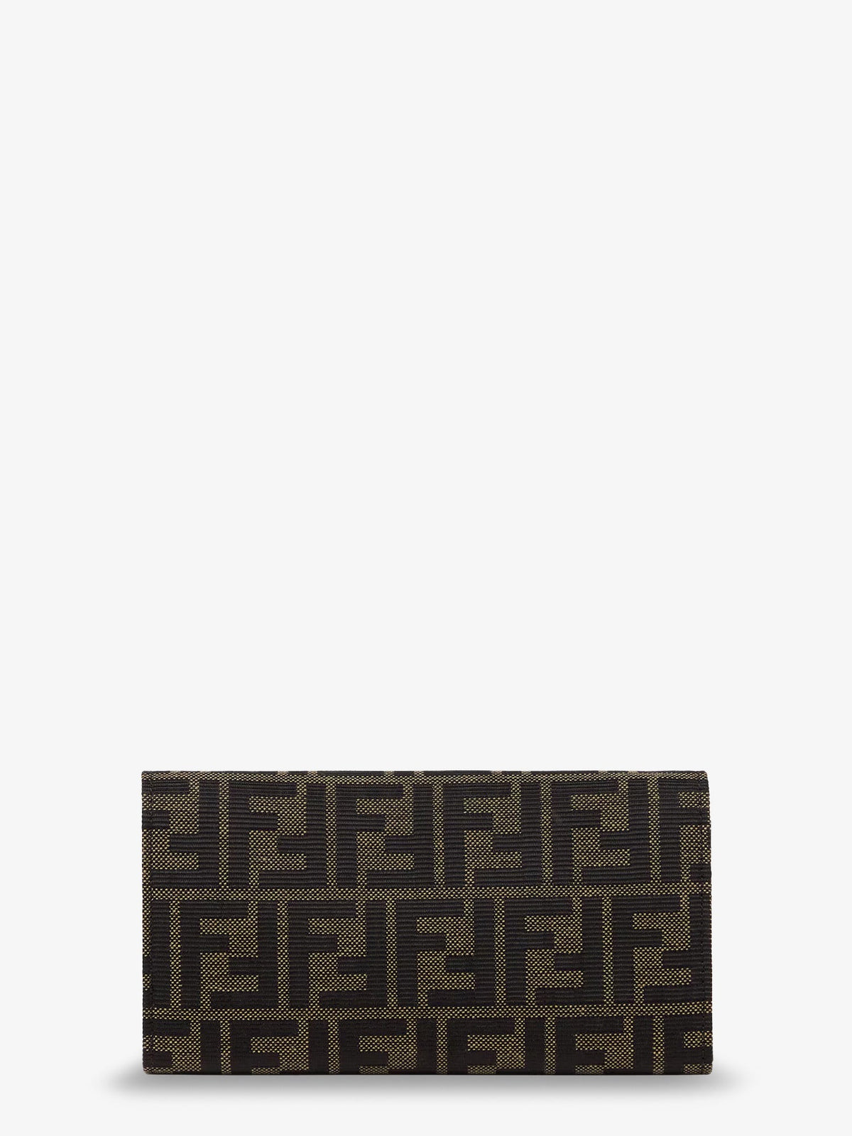 Fendi Ff Zucca Fabric Continental Wallet With Chain Tube