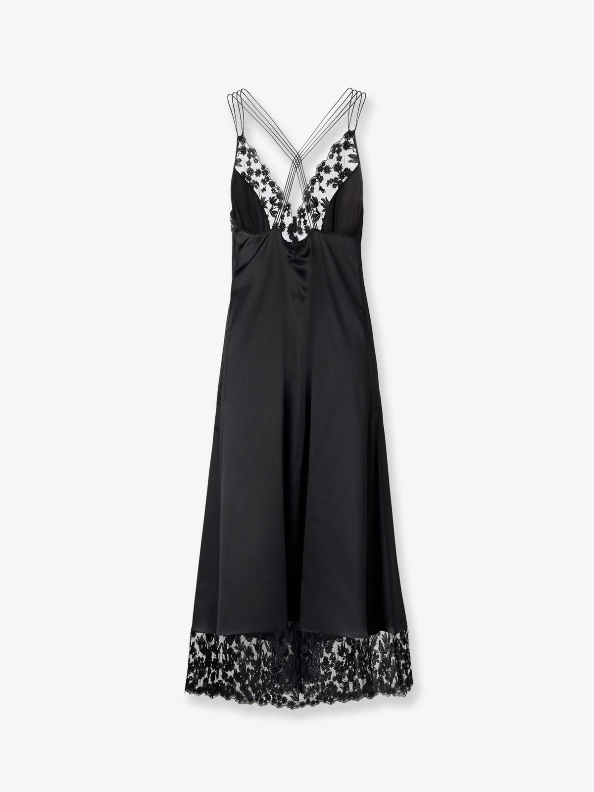 Fendi Silk And Millefiori Lace Midi Dress