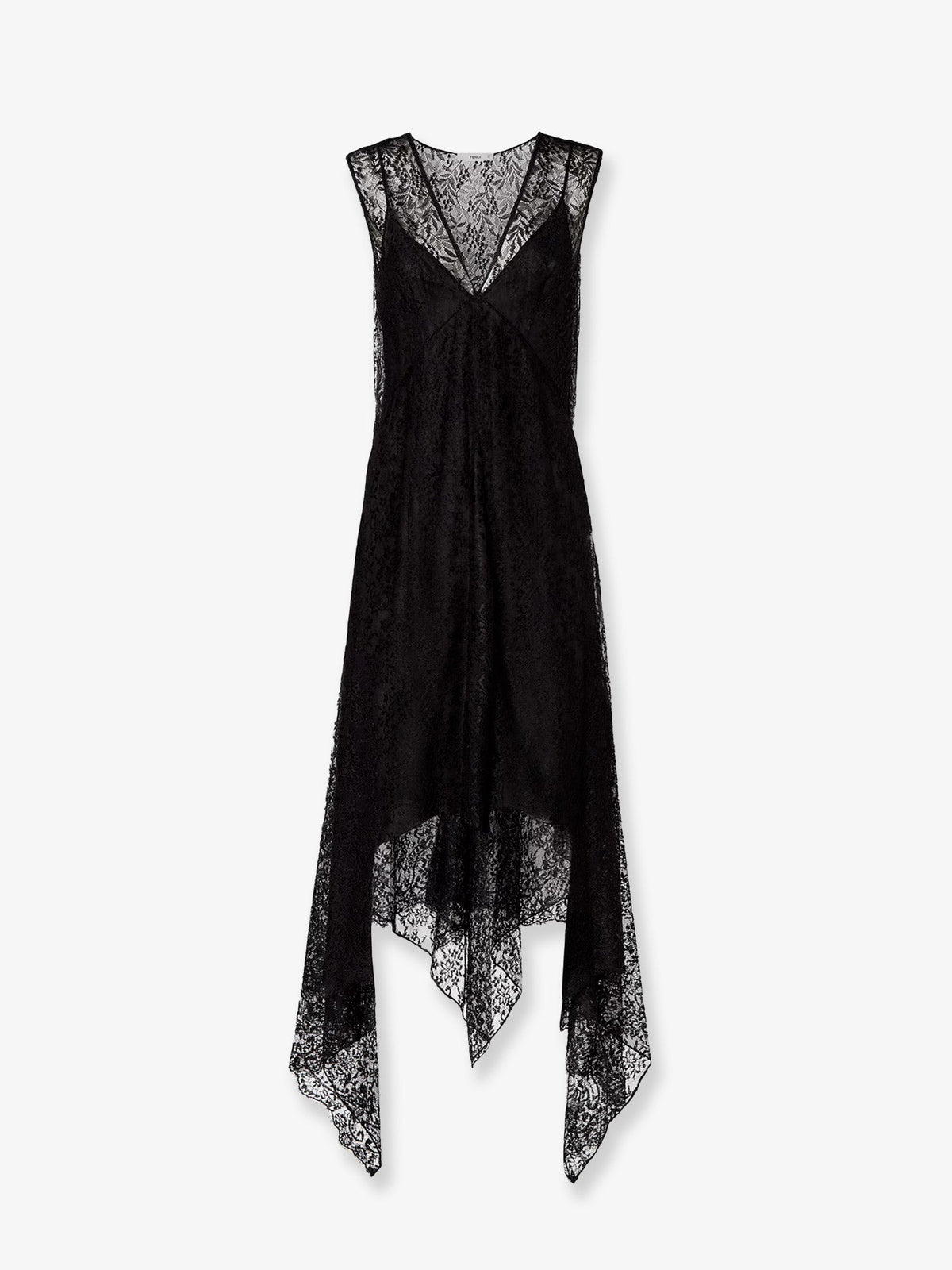 Fendi Black "flowers And Berries" Lace Dress