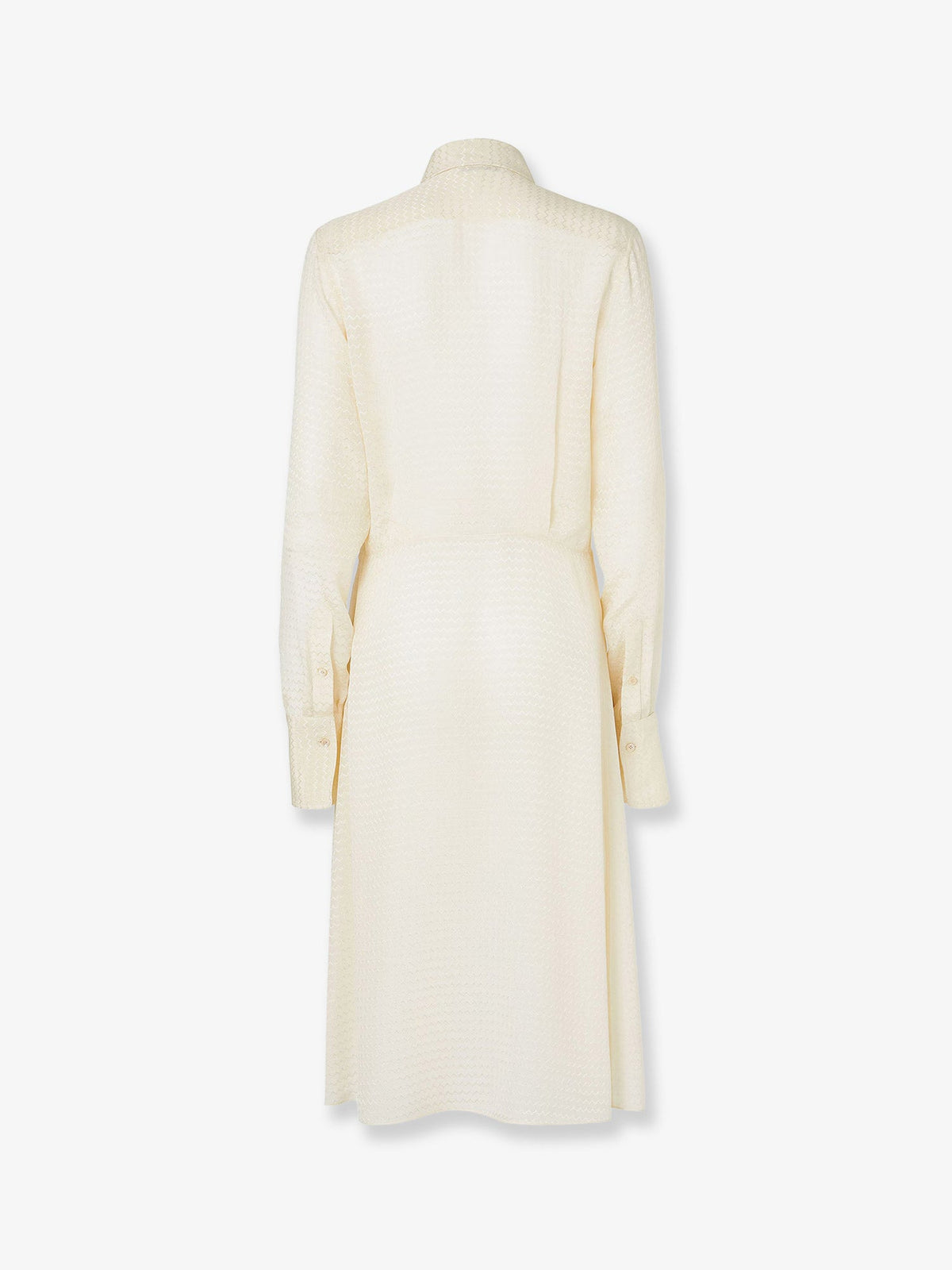 Fendi Silk Jacquard Chemisier Dress