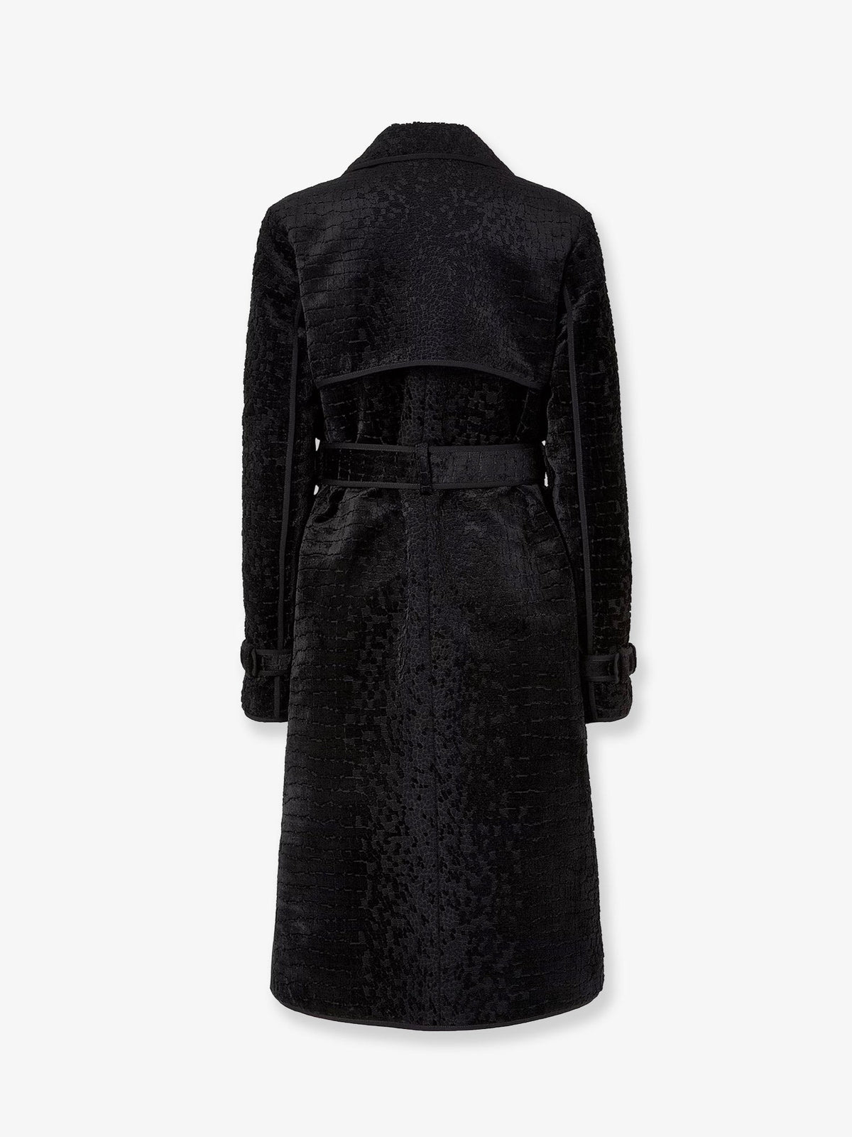Fendi Jacquard Velvet Coat With Aniaml Print