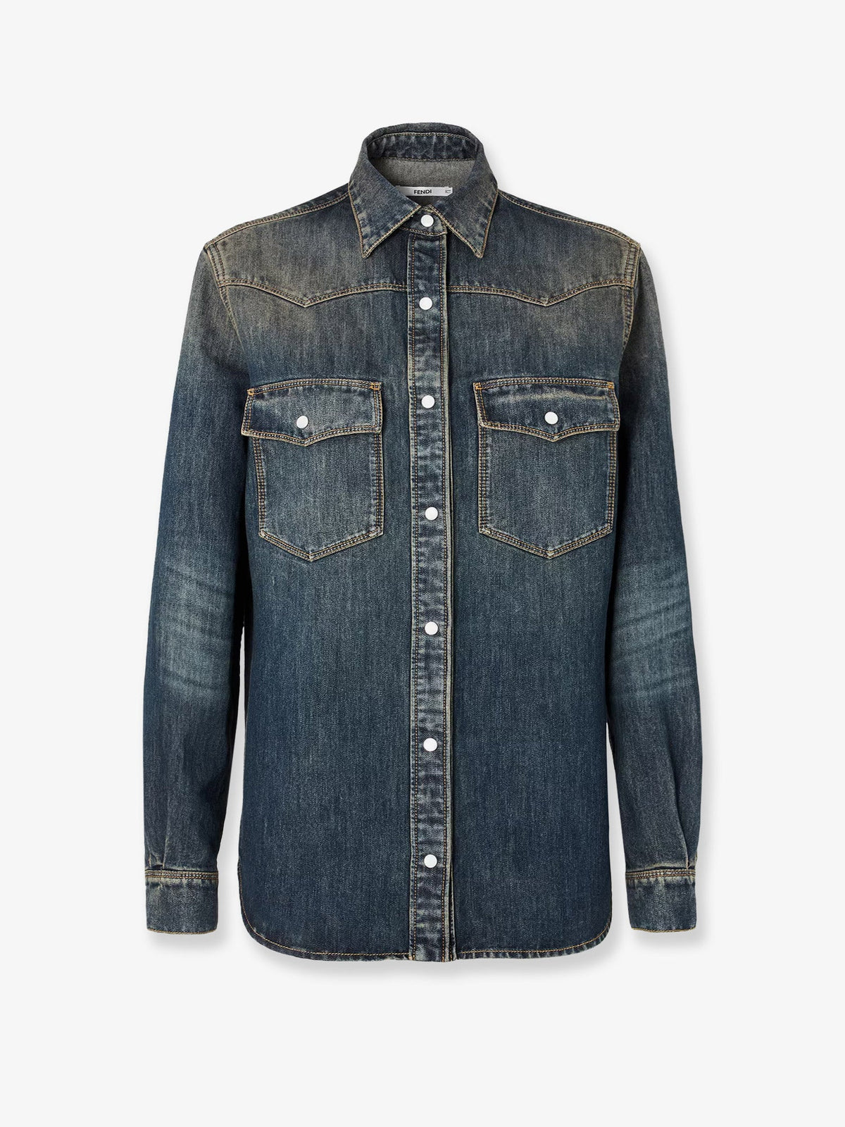 Fendi Washed-out Denim Shirt