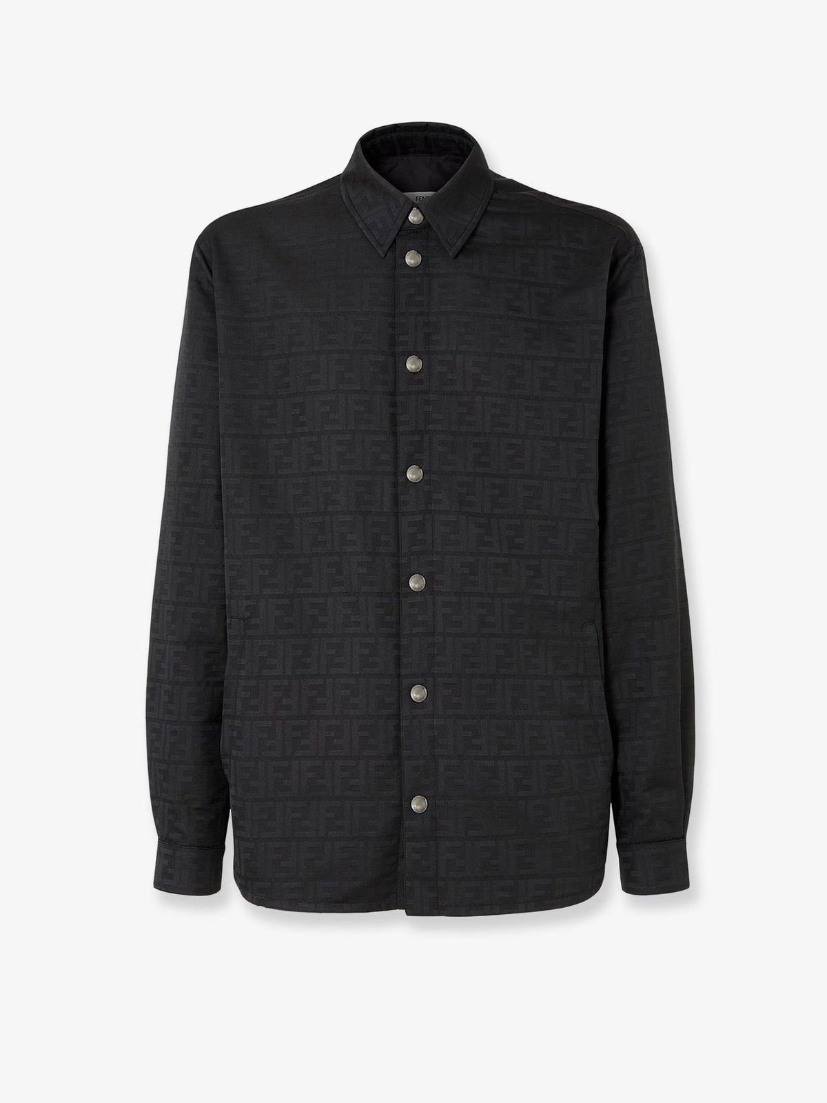 Fendi Black Ff Zucca Jacquard Nylon Blouson