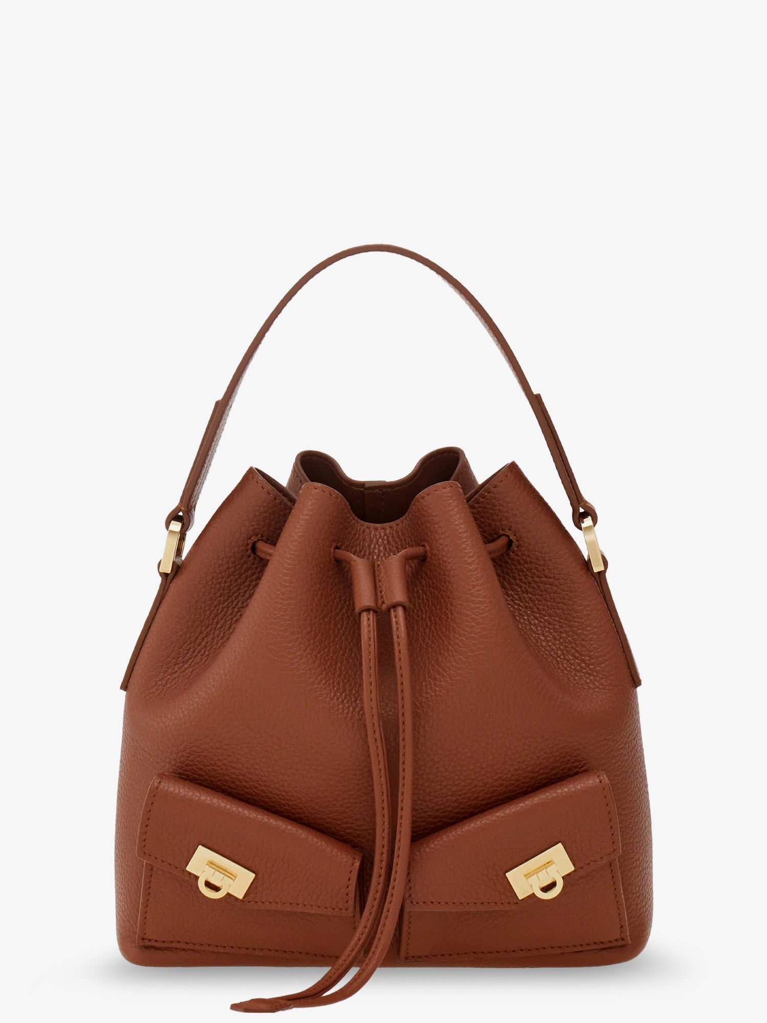 Ferragamo Leather Bucket Bag