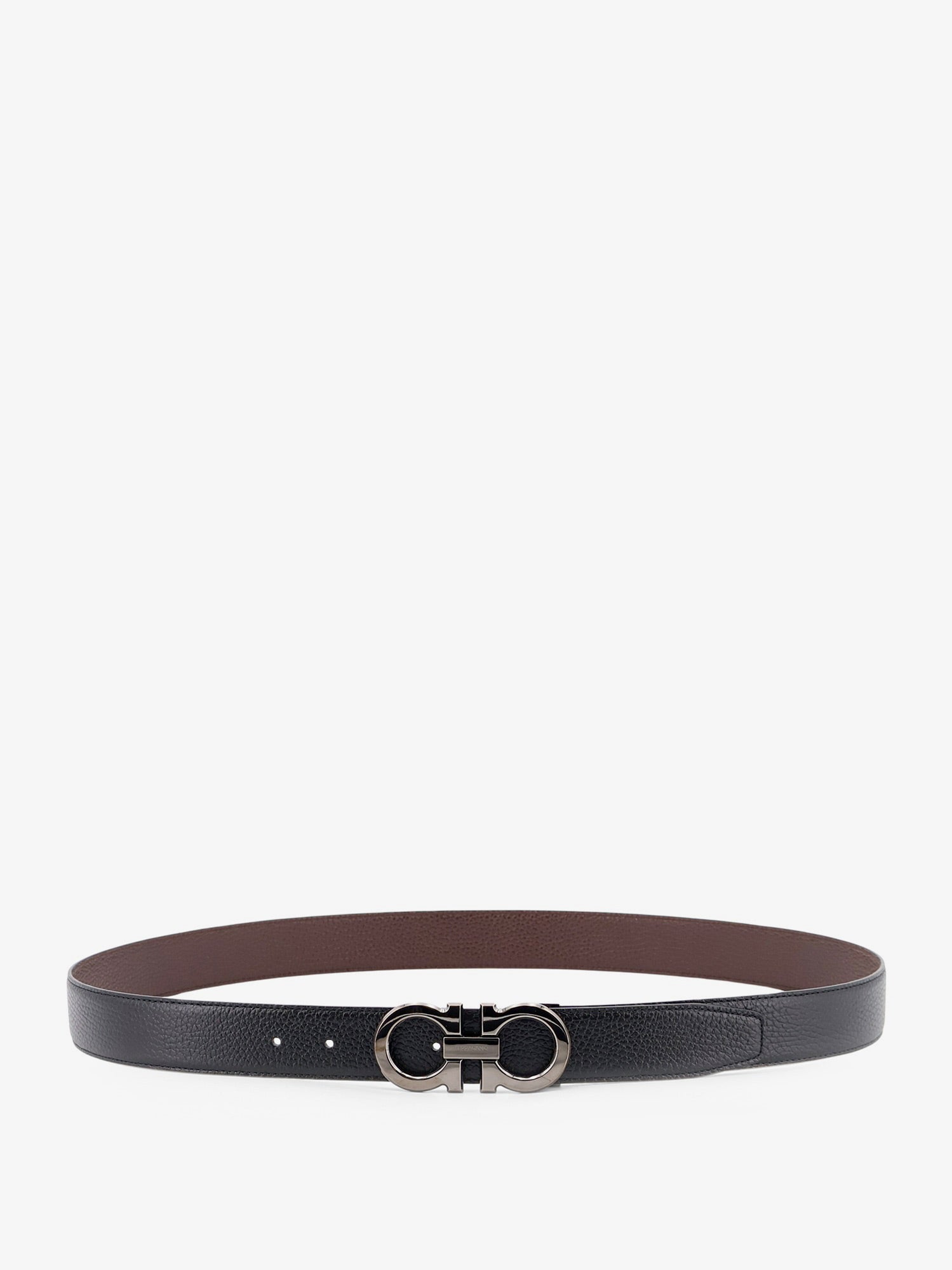 Ferragamo Reversible Hammered Leather Belt