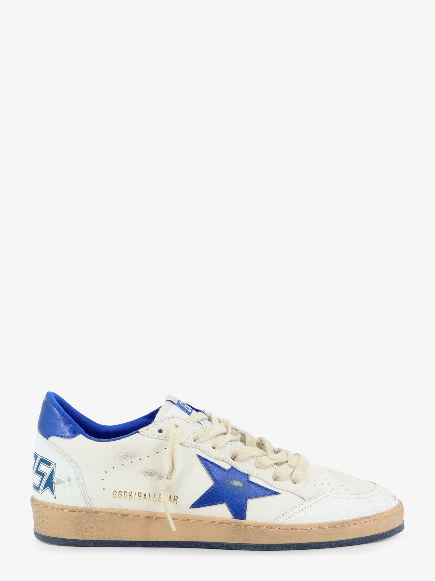 Golden Goose Ballstar Leather Sneakers With Iconic Side Logo