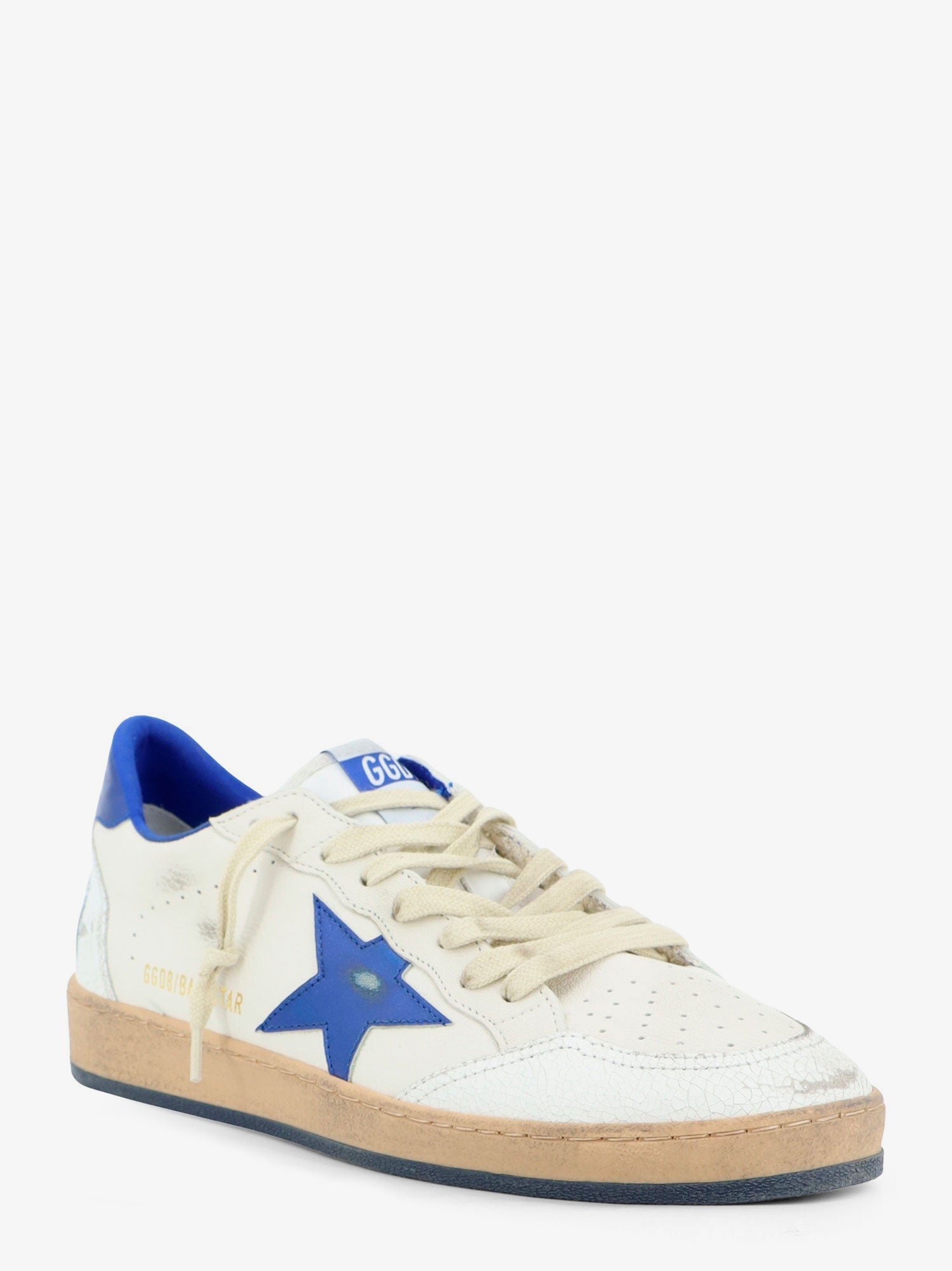 Golden Goose Ballstar Leather Sneakers With Iconic Side Logo