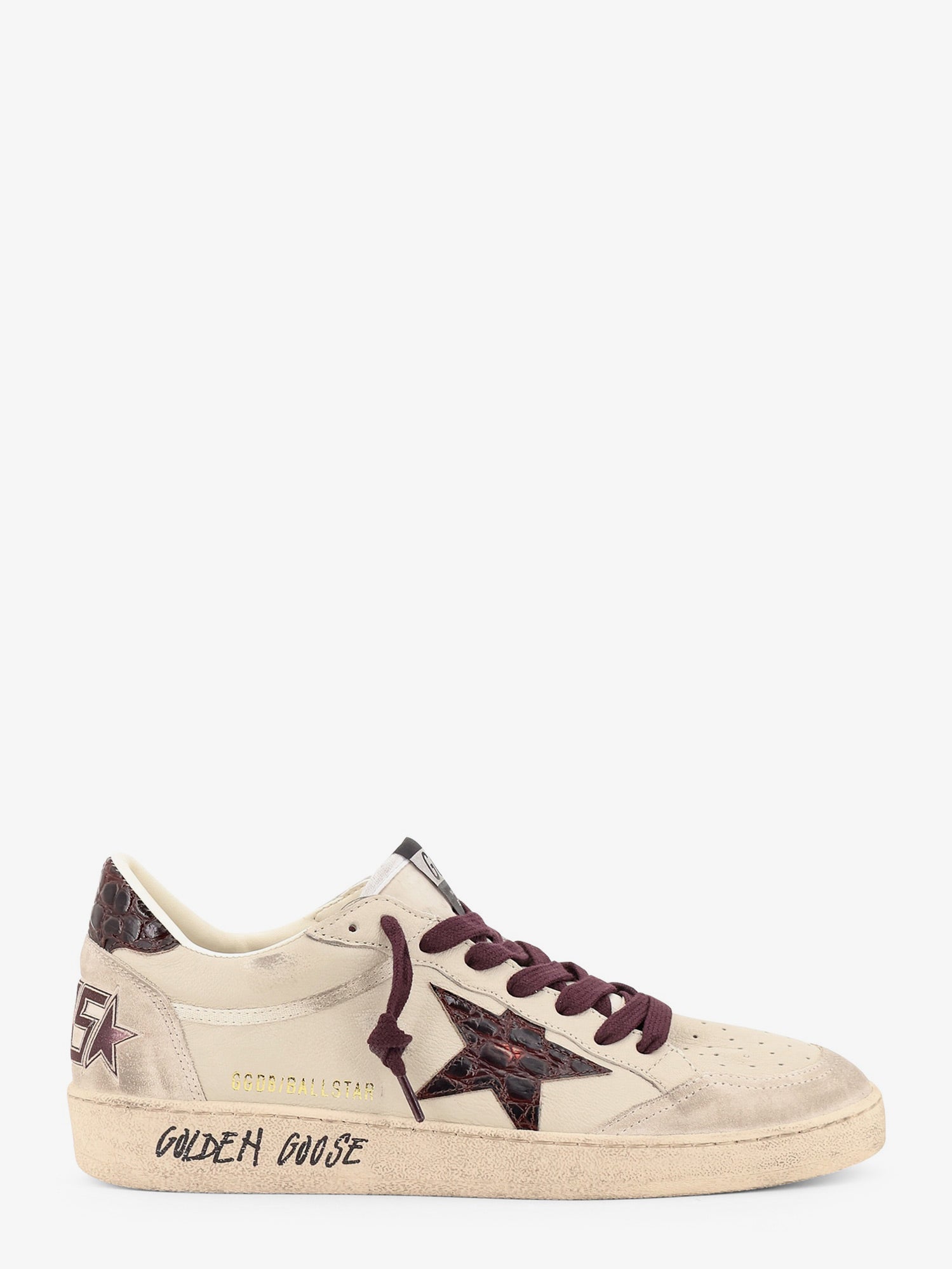 Golden Goose Ballstar Leather Sneakers With Iconic Side Logo