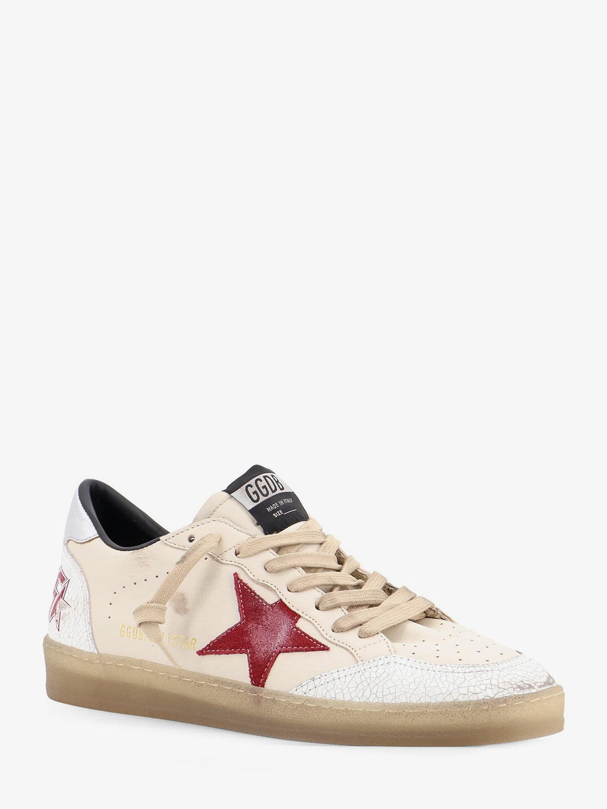 Golden Goose Ballstar Leather Sneakers With Iconic Side Logo