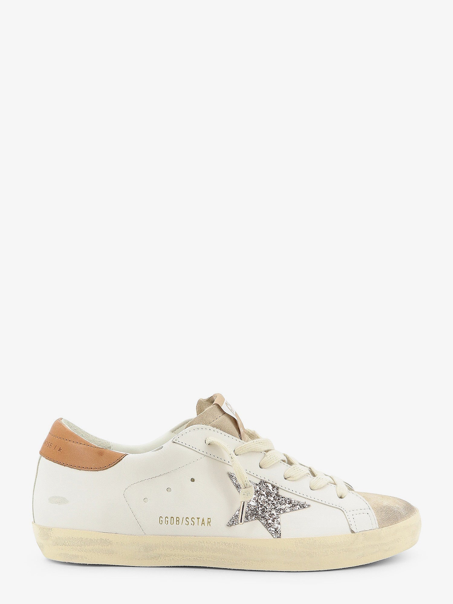 Golden Goose Super-star Leather Sneakers With Iconic Side Logo