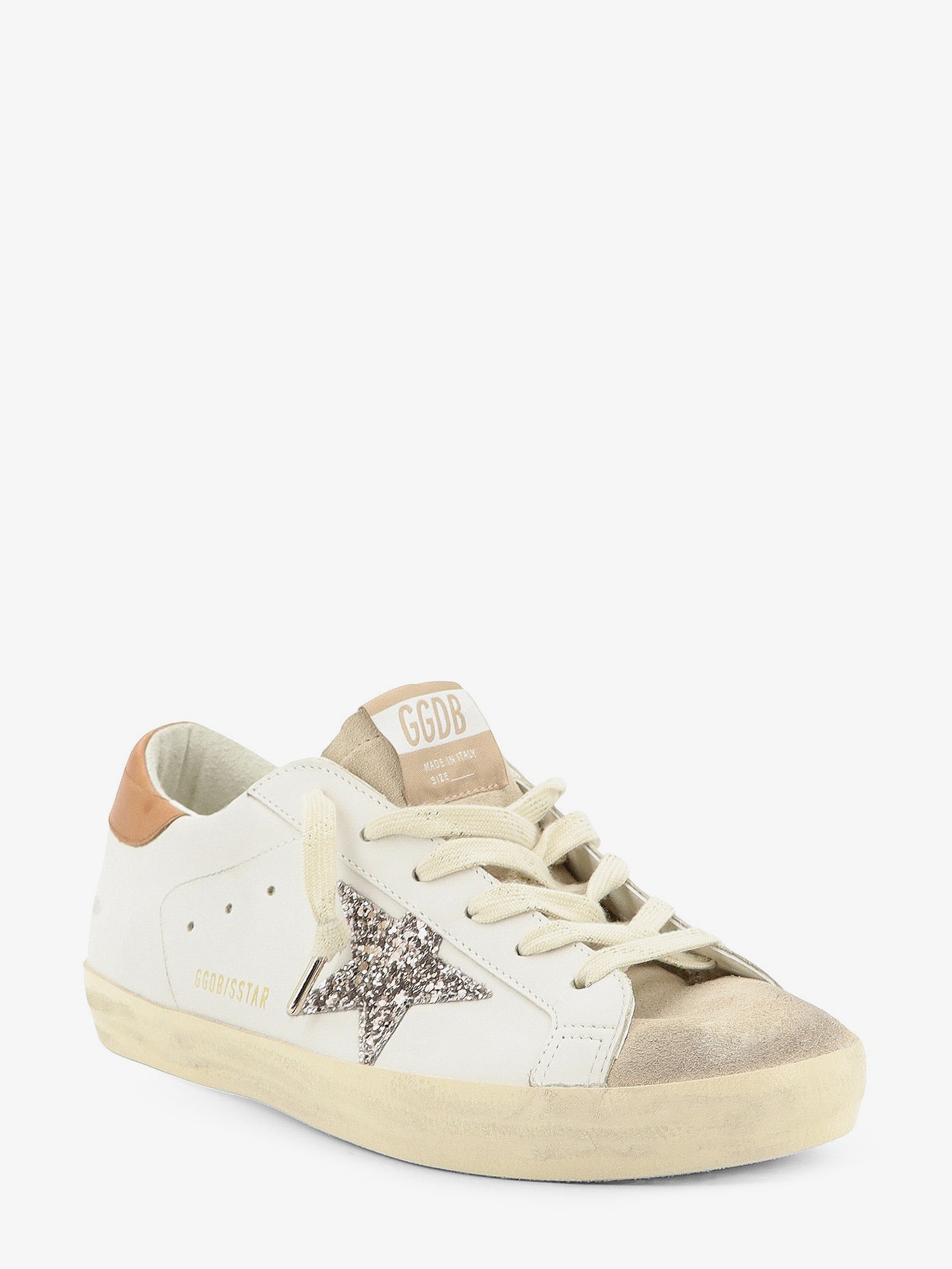 Golden Goose Super-star Leather Sneakers With Iconic Side Logo
