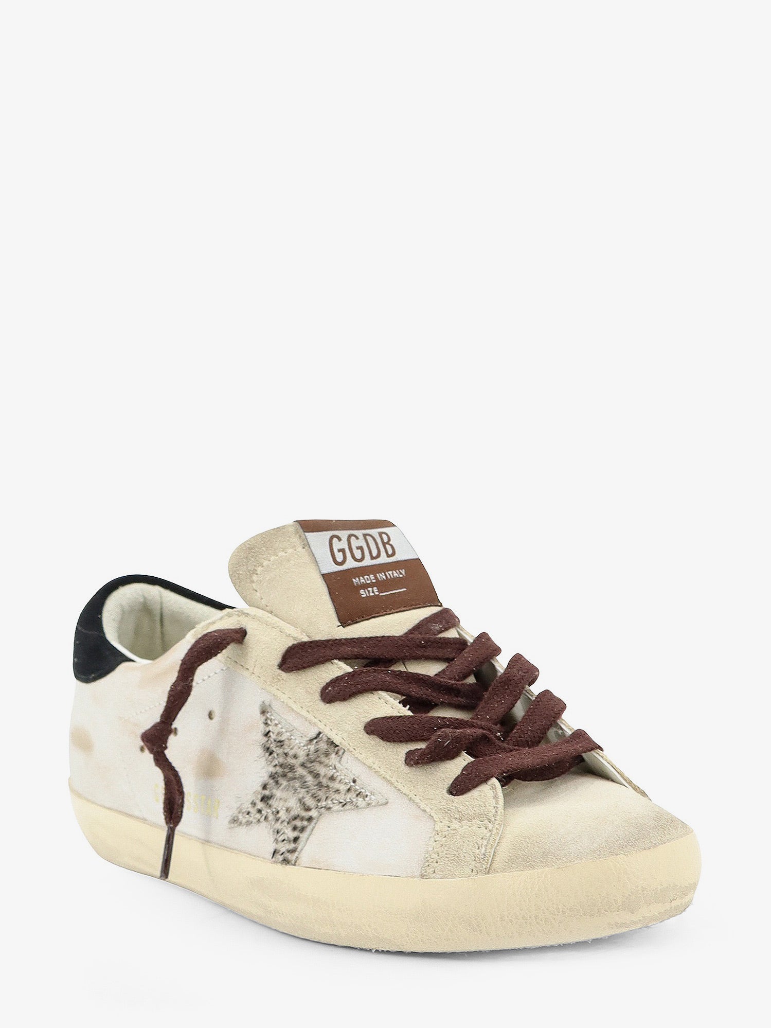 Golden Goose Super-star Suede Sneakers With Iconic Side Logo