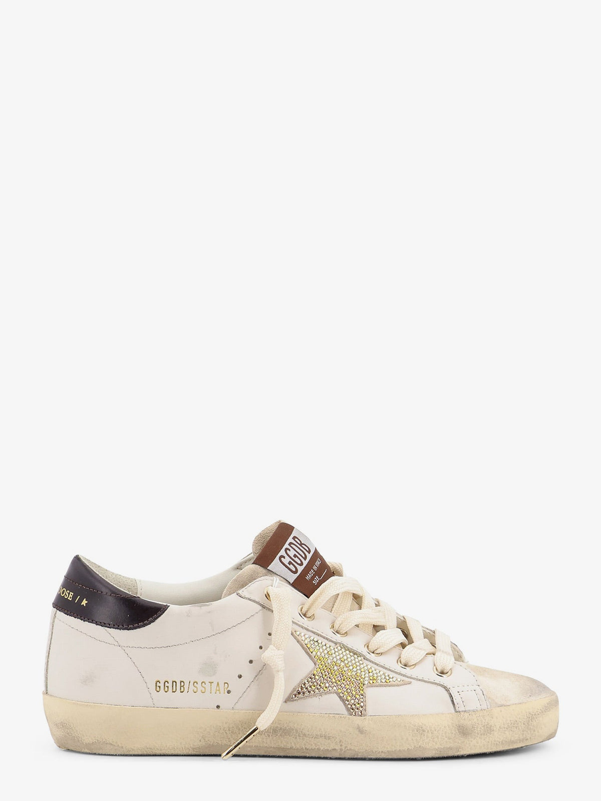 Golden Goose Super-star Leather Sneakers With Iconic Side Logo