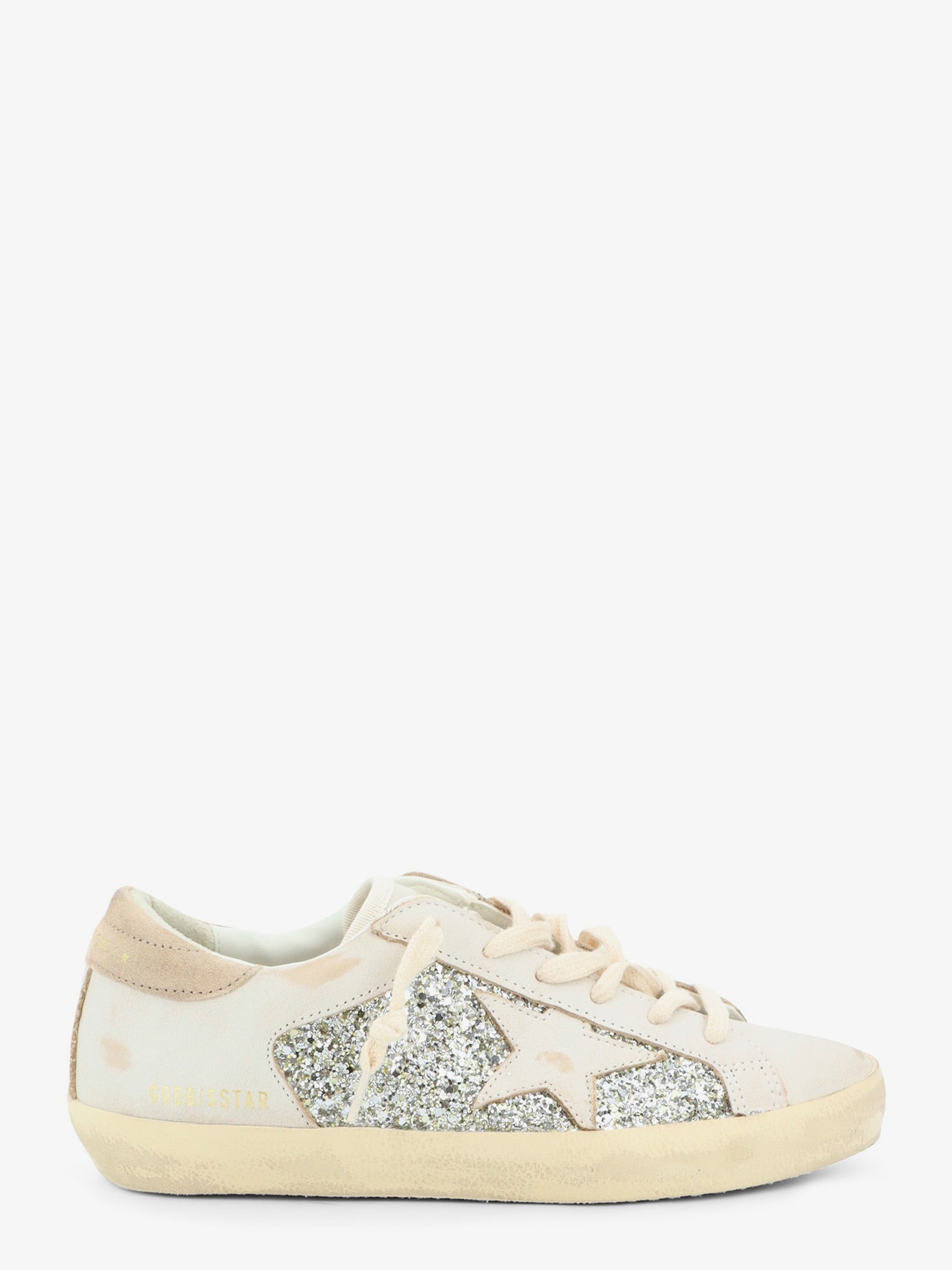 Golden Goose Superstar Leather Sneakers With All-over Glitter Pattern