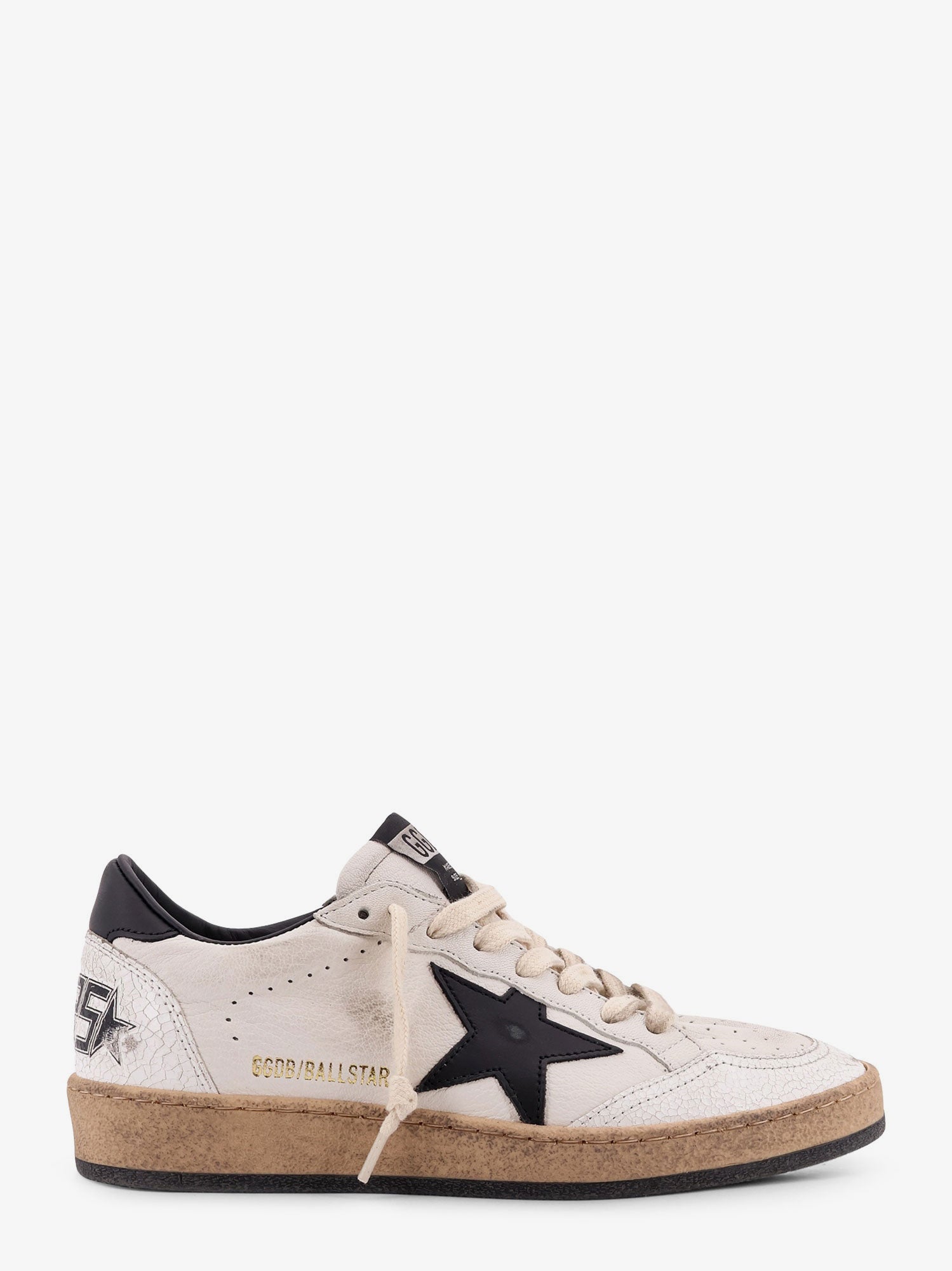 Golden Goose Ballstar Leather Sneakers With Iconic Side Logo